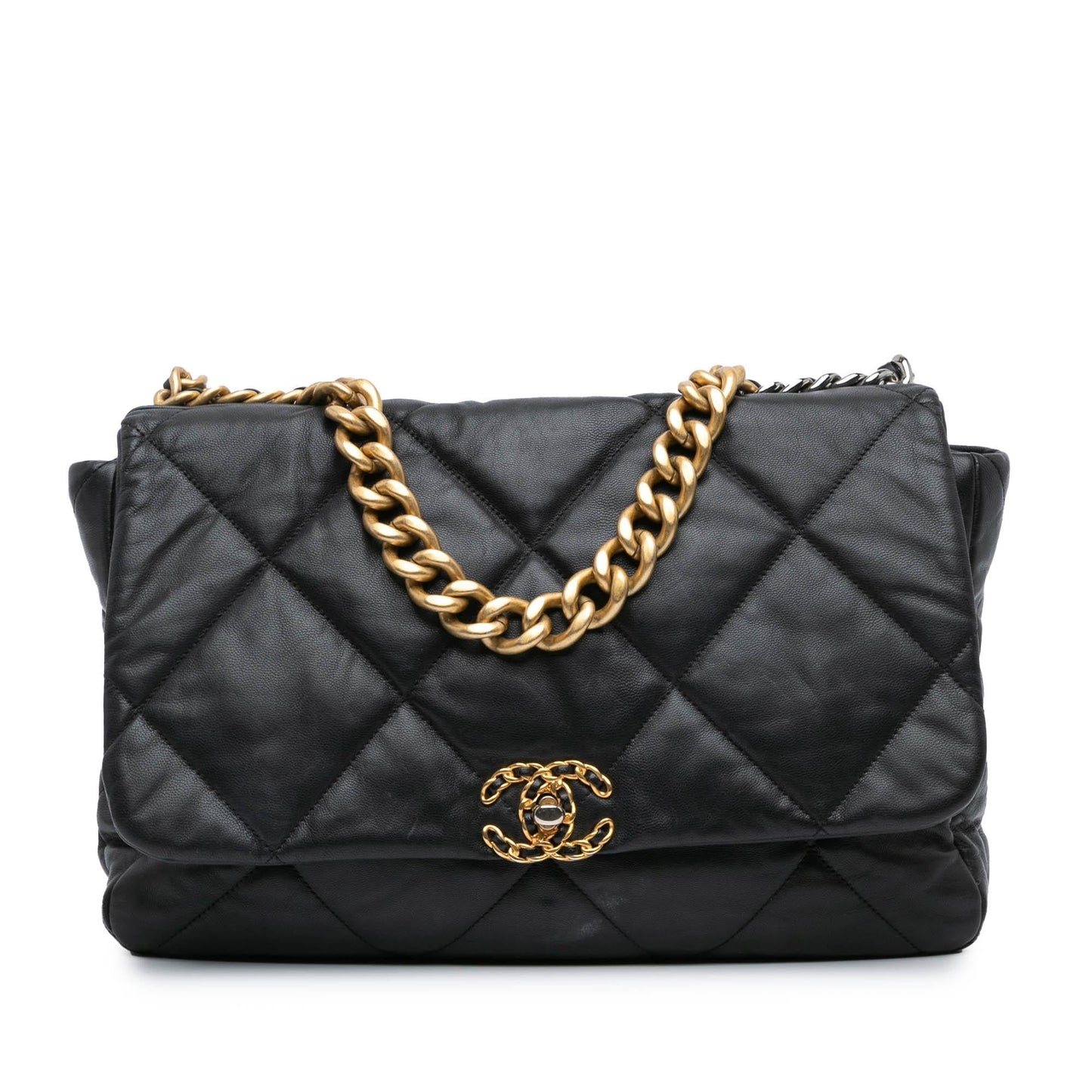 Chanel Maxi Lambskin 19 Flap Handbag Shg Zmpwqd
