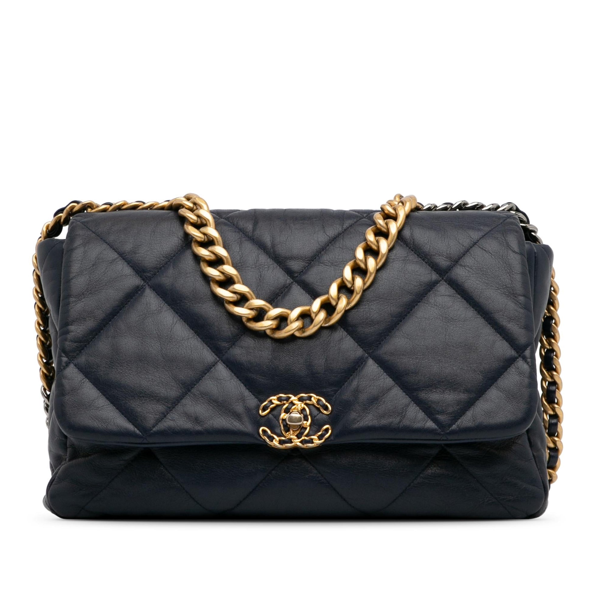 Chanel Maxi Lambskin 19 Flap Handbag