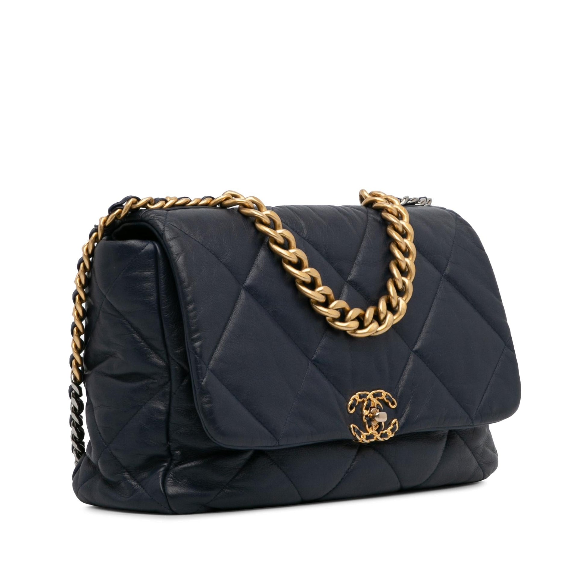 Chanel Maxi Lambskin 19 Flap Handbag