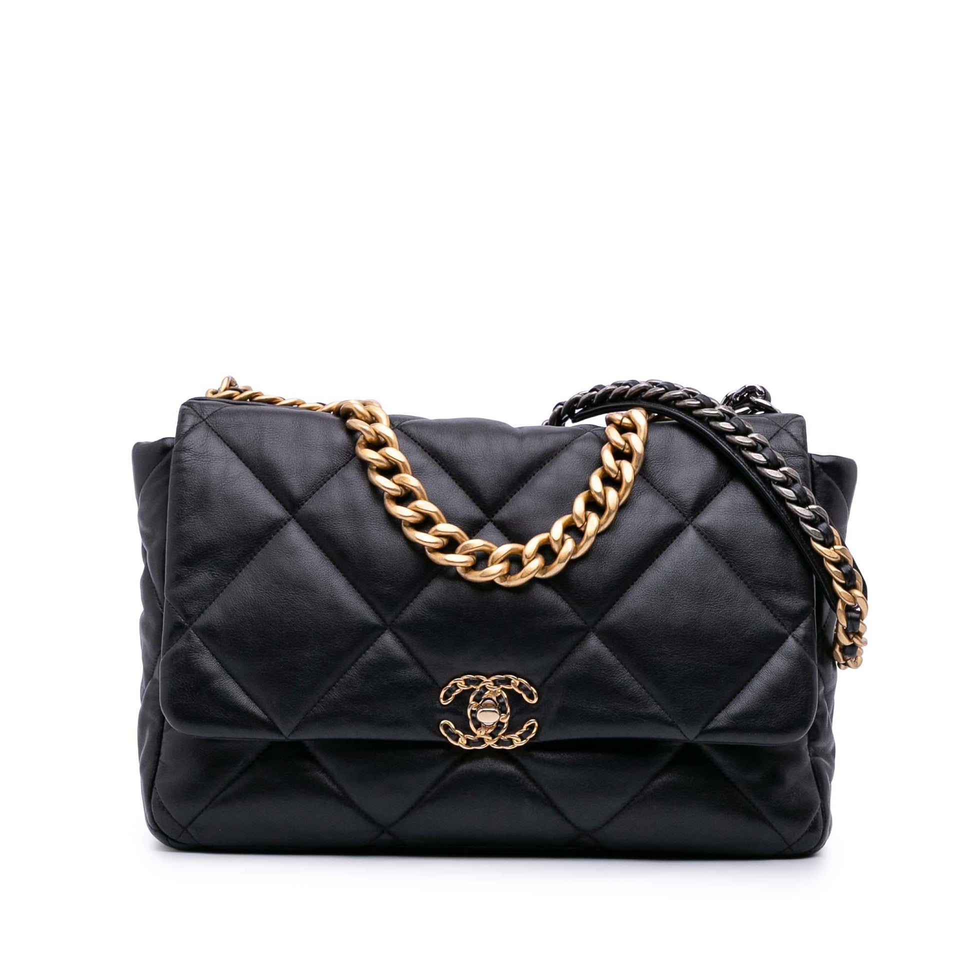 Chanel Maxi Lambskin 19 Flap Handbag Flap 1