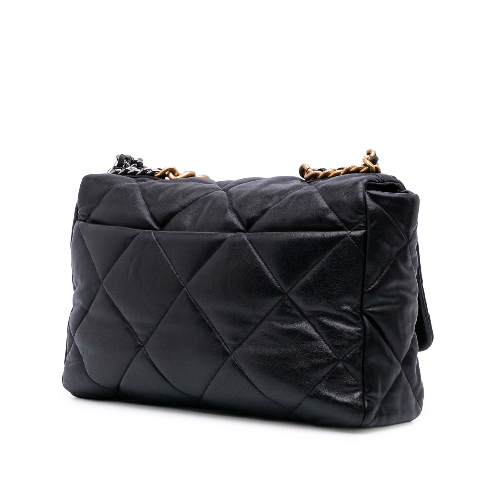 Chanel Maxi Lambskin 19 Flap Handbag Flap 1