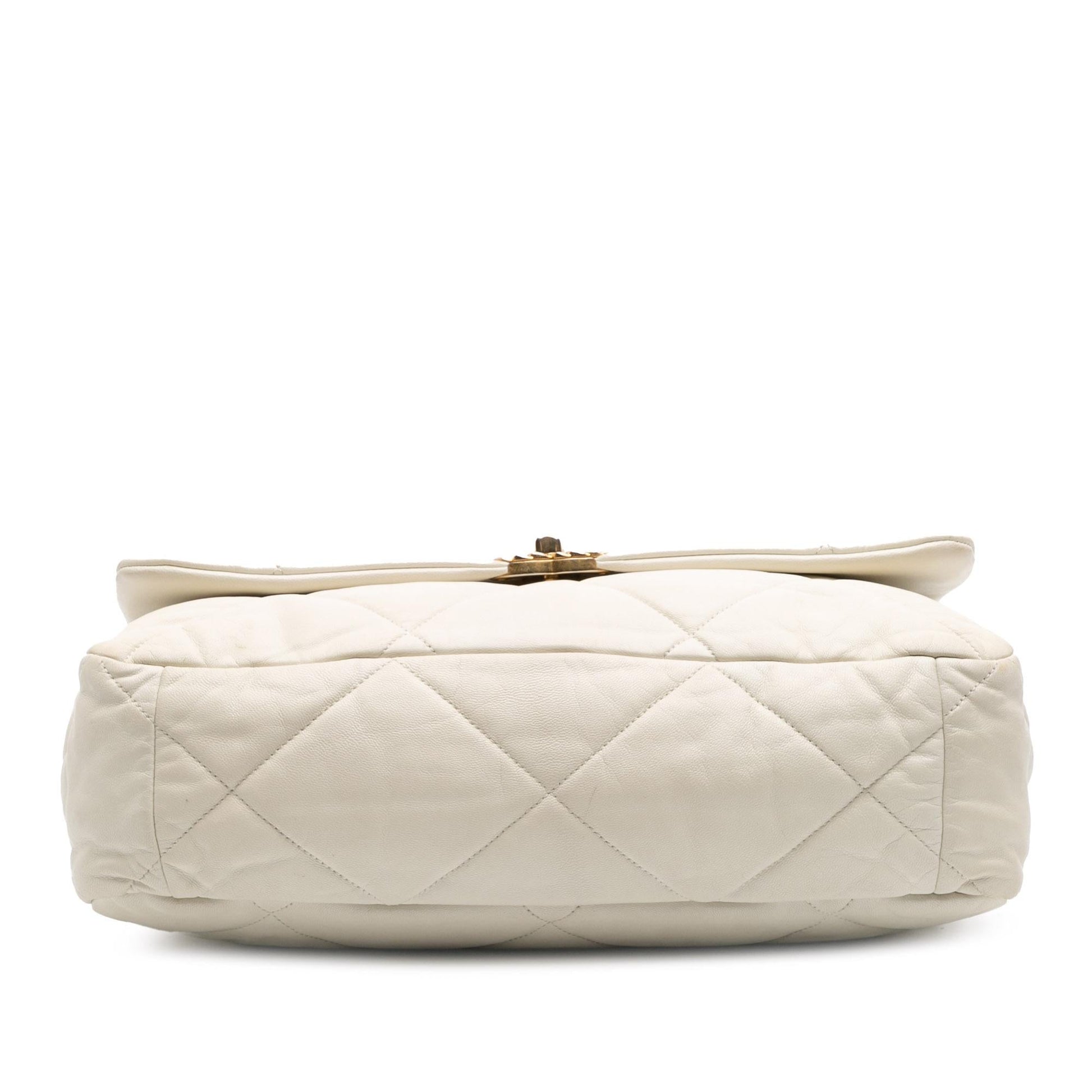 Chanel Maxi Lambskin 19 Flap Handbag Flap 2