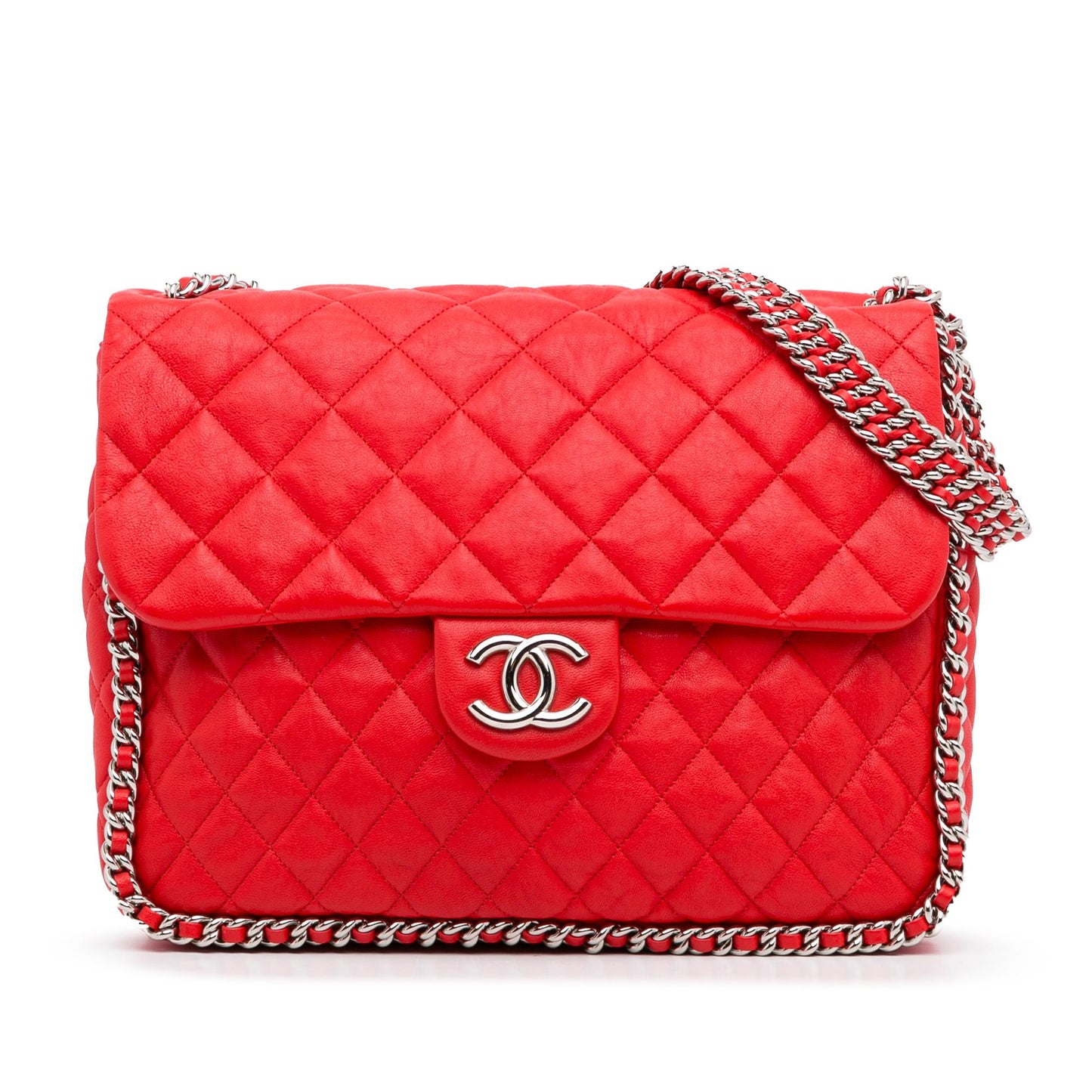 Chanel Maxi Lambskin Around Flap SHG-TmpBts Handbag