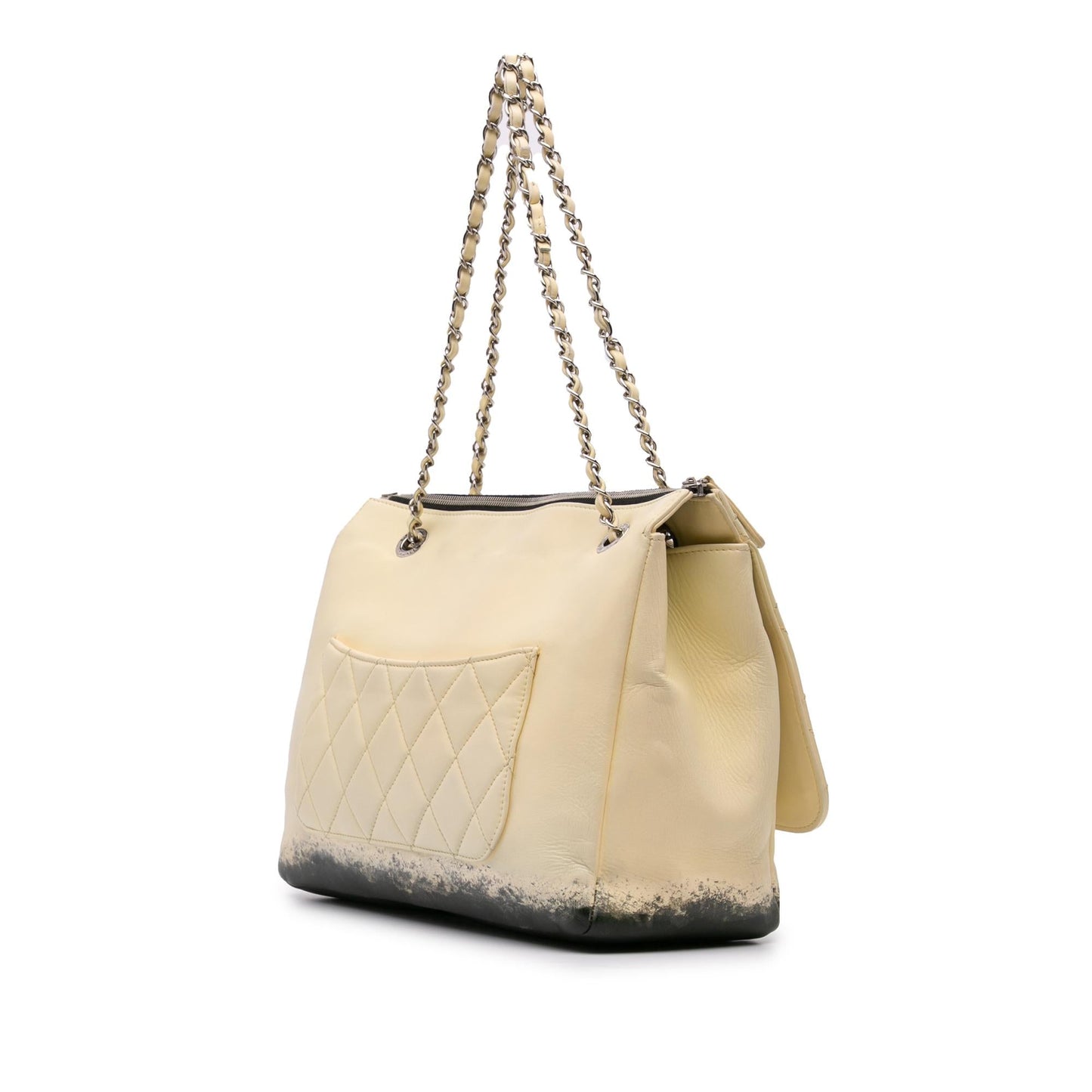 Chanel Maxi Quilted Calfskin Blizzard Zip Top Handbag