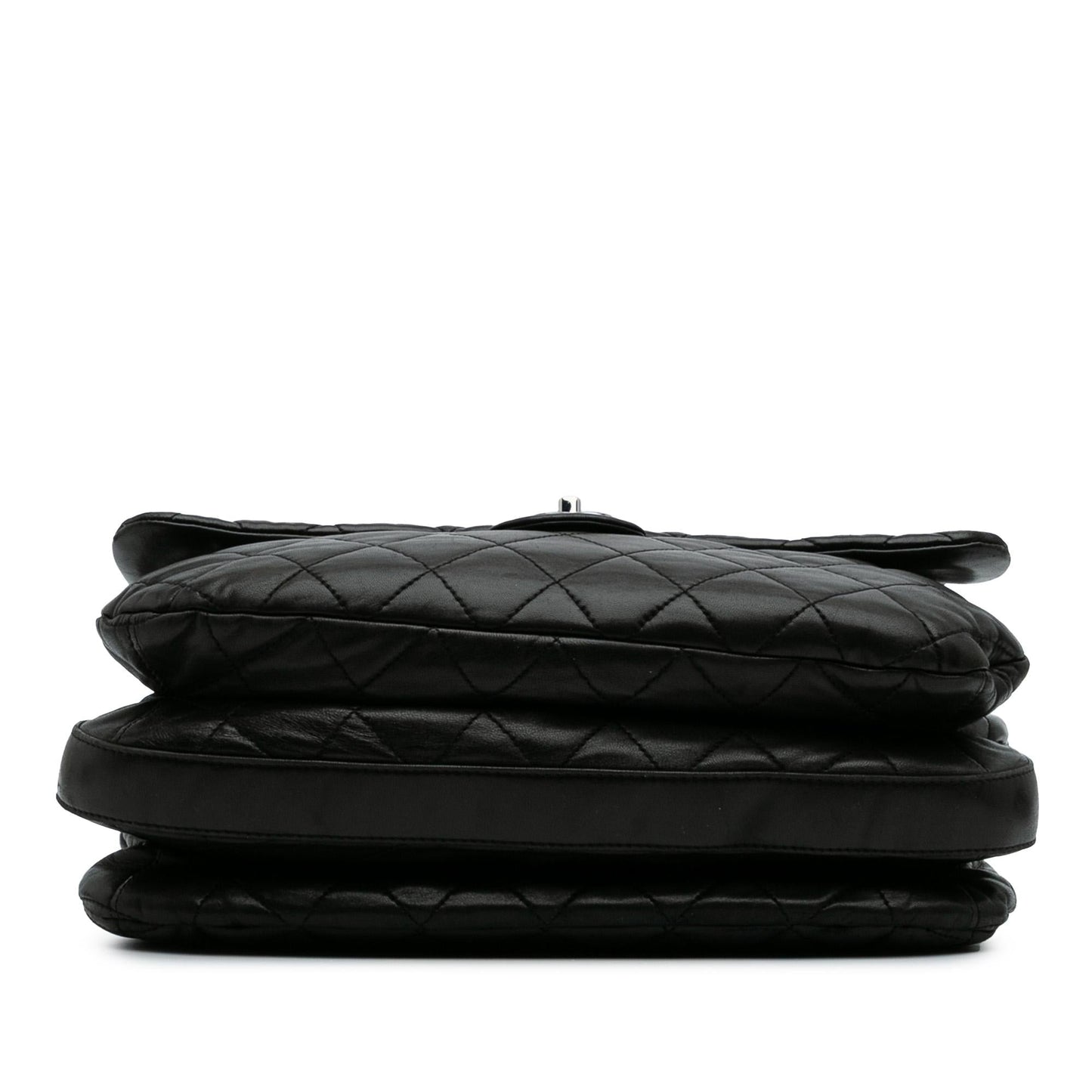 Chanel Maxi Quilted Lambskin 3 Flap Handbag