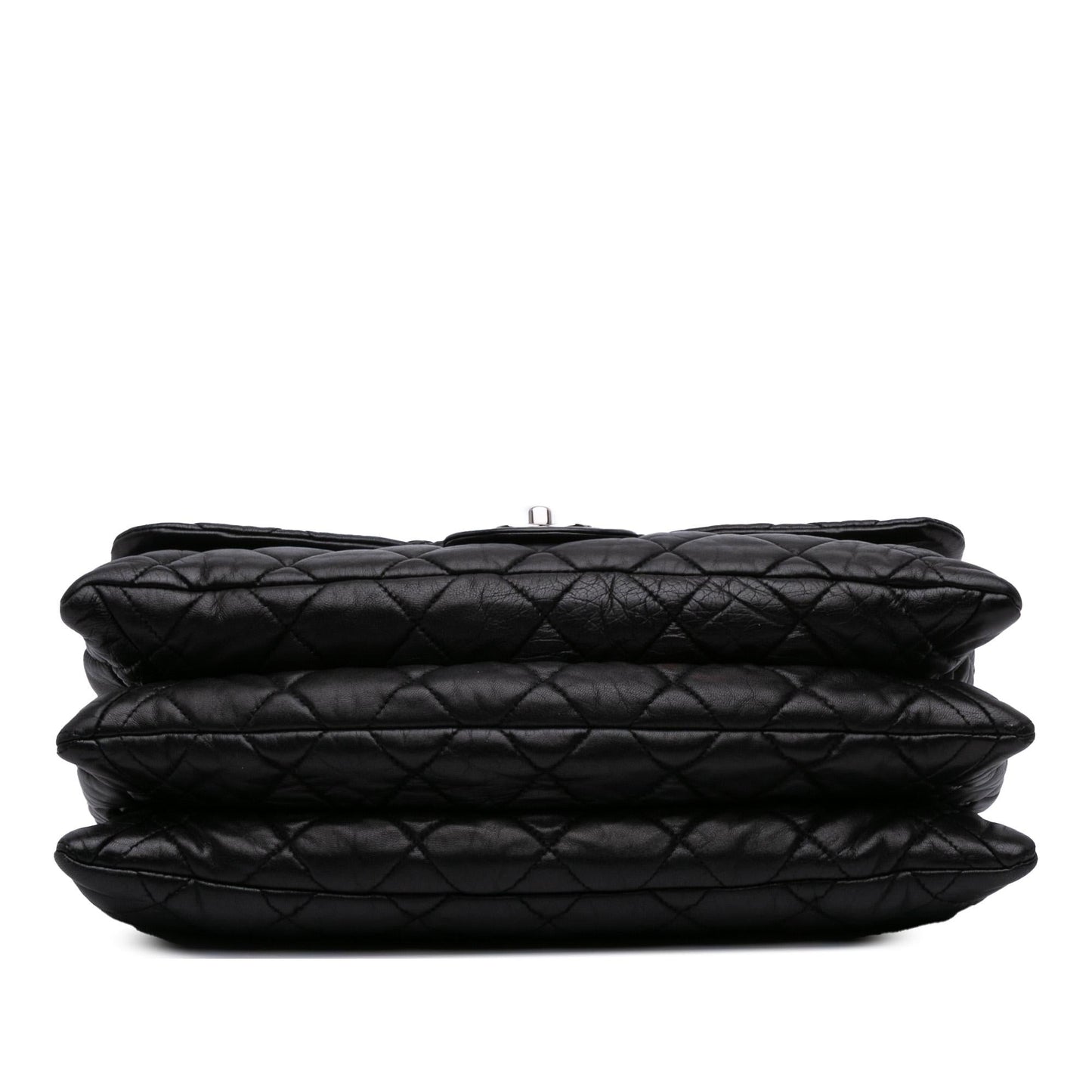 Chanel Maxi Quilted Lambskin 3 Flap Handbag Flap 1