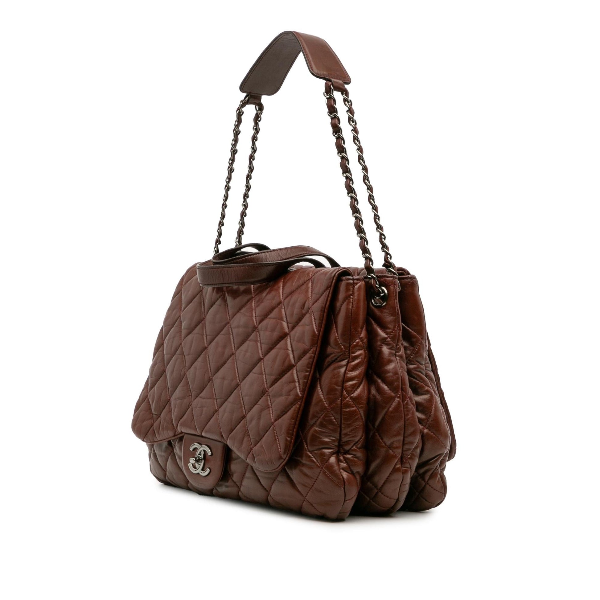 Chanel Maxi Quilted Lambskin 3 Tote Bag
