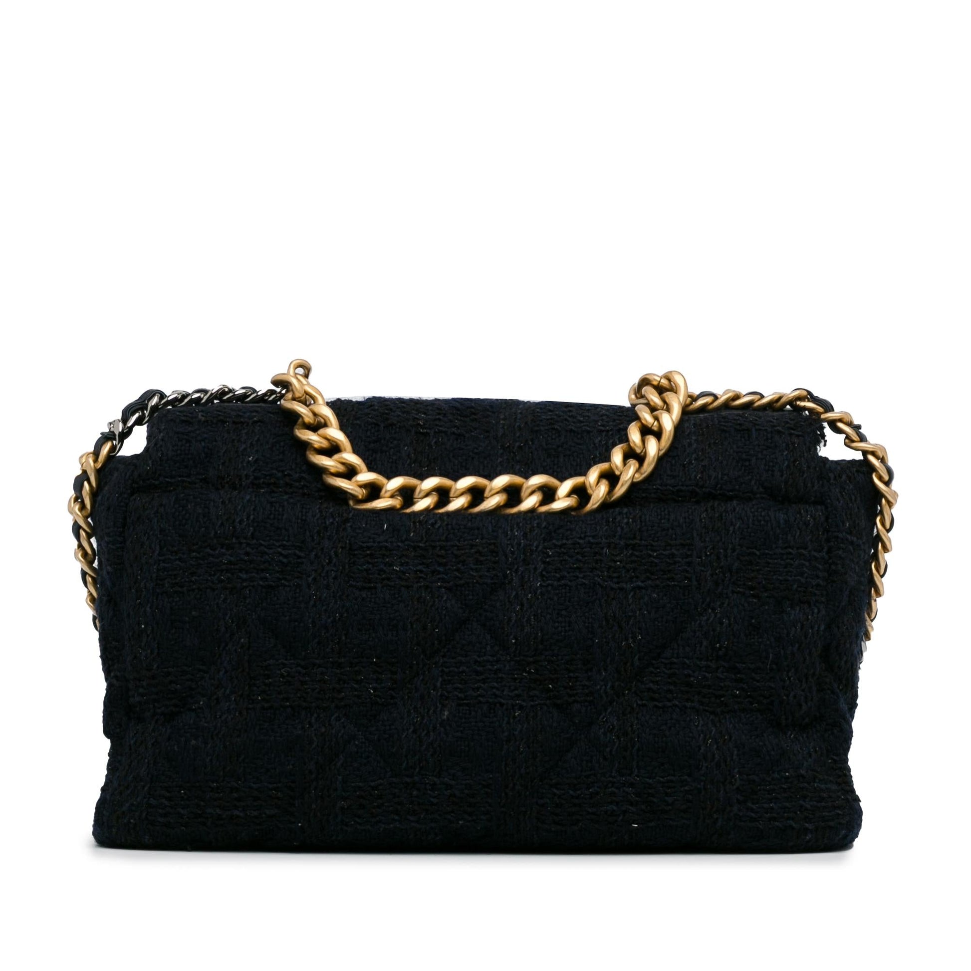 Chanel Maxi Tweed 19 Flap SHG-r1Febc Handbag