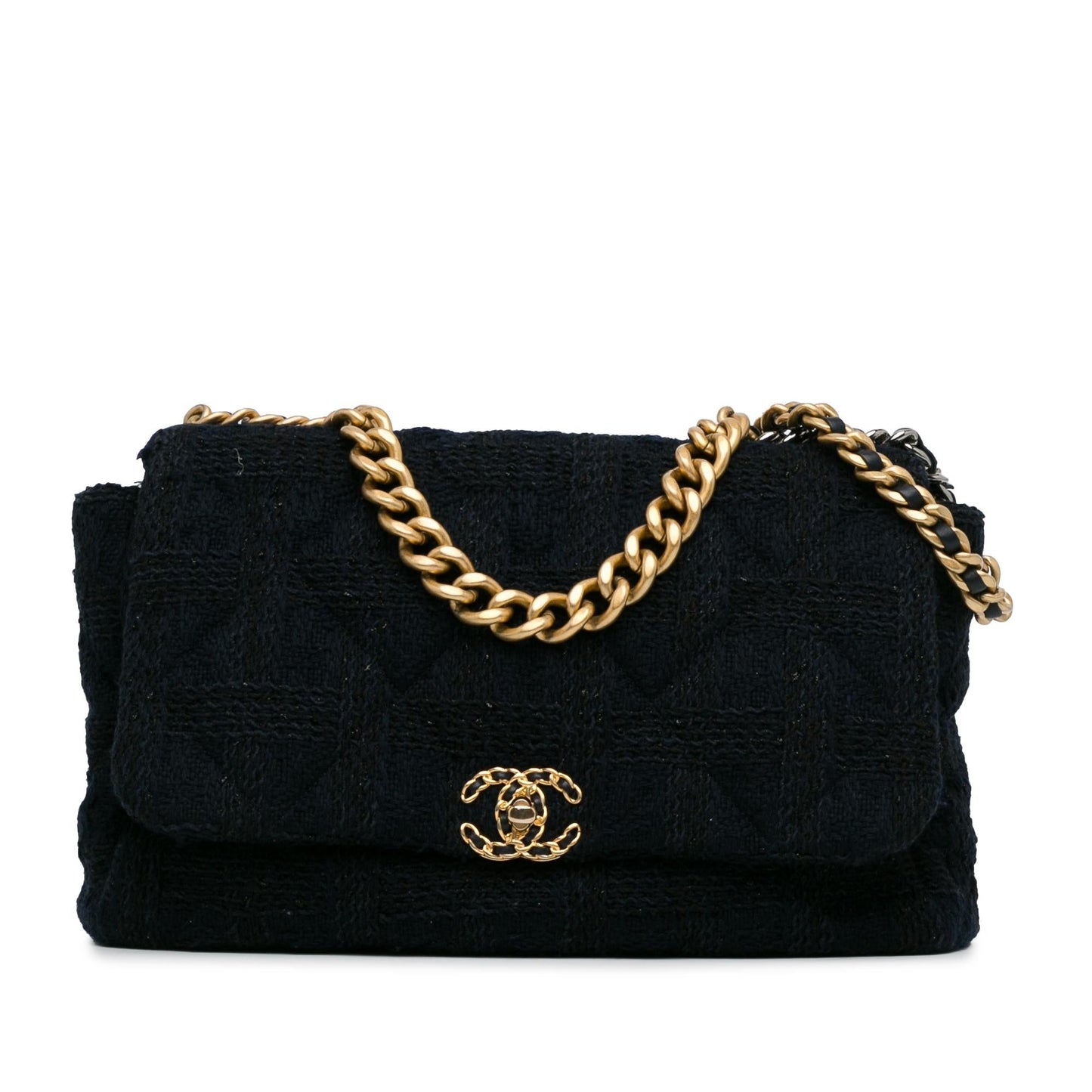 Chanel Maxi Tweed 19 Flap SHG-r1Febc Handbag