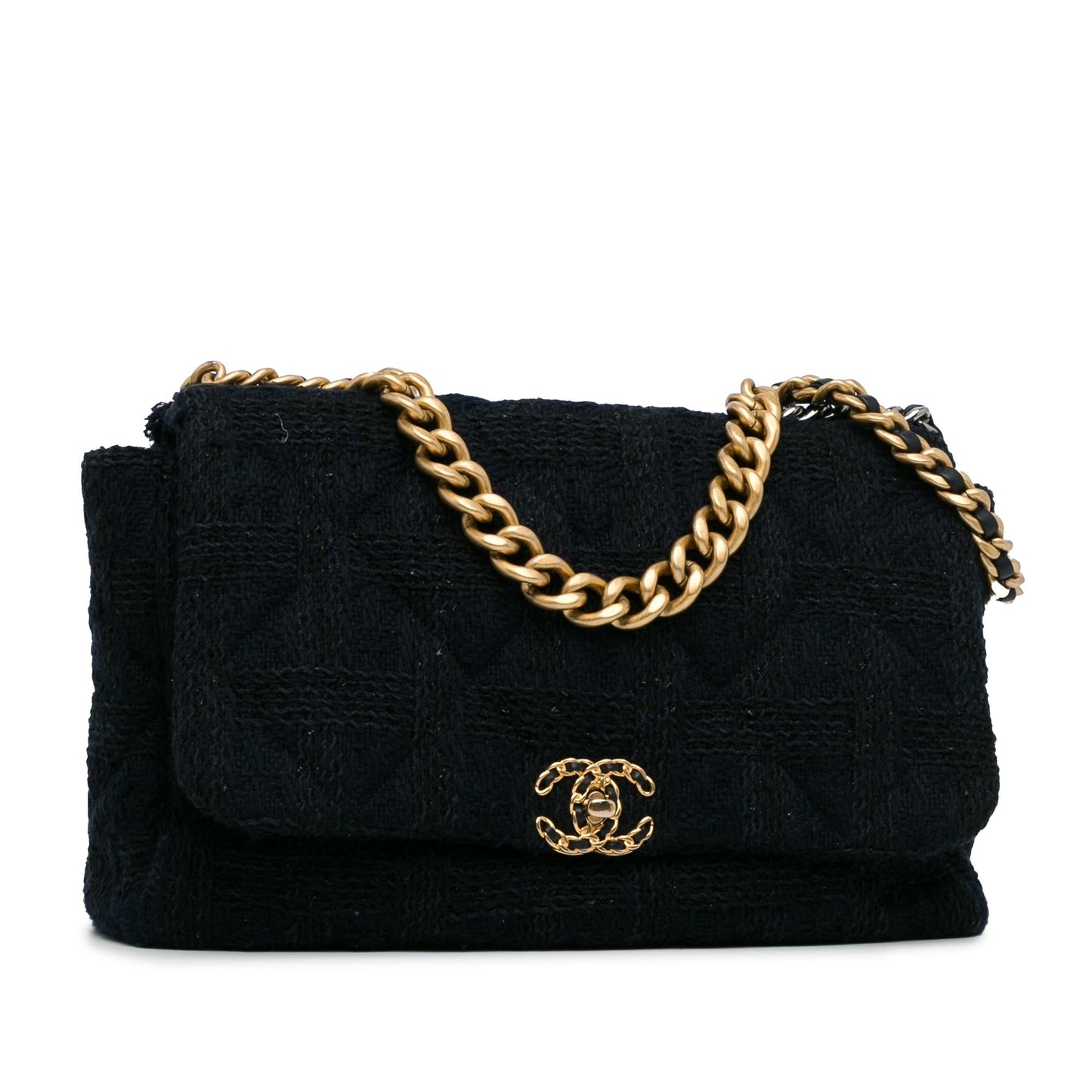 Chanel Maxi Tweed 19 Flap SHG-r1Febc Handbag