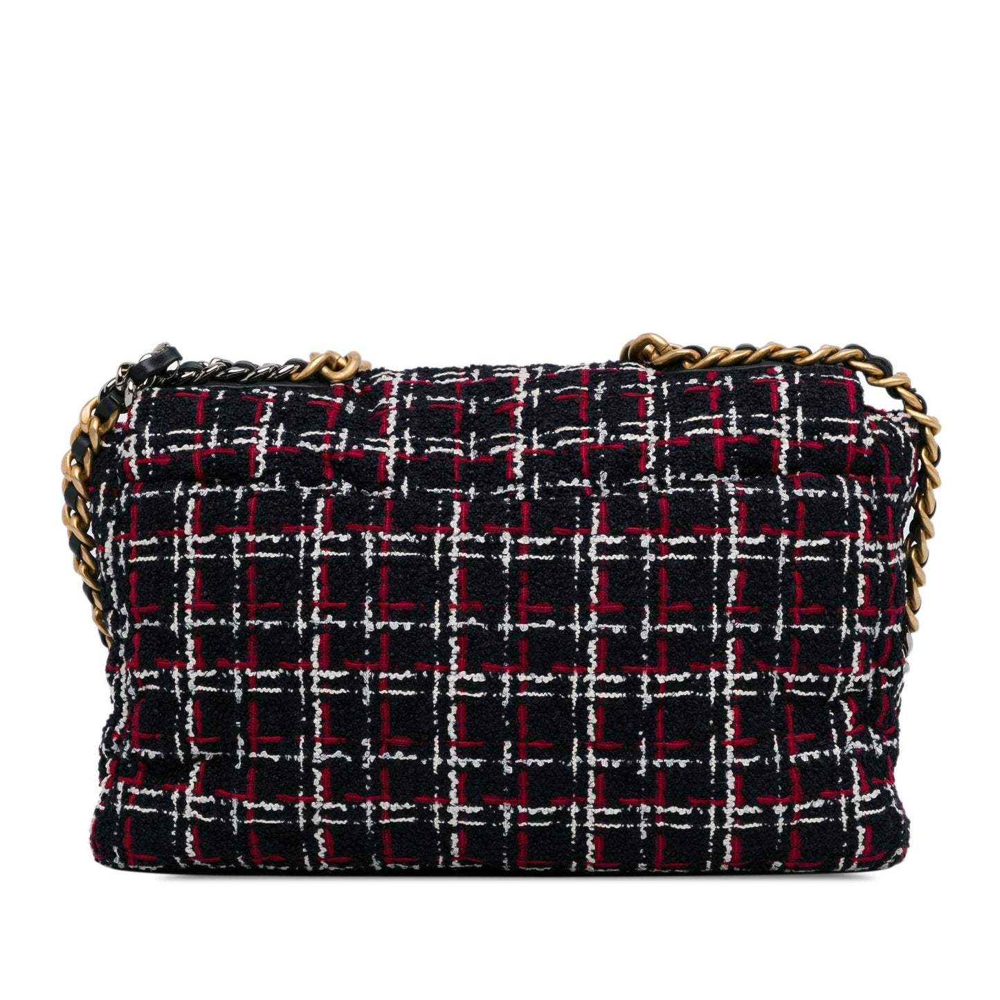 Chanel Maxi Tweed 19 Flap SHG-KTxJdG Handbag
