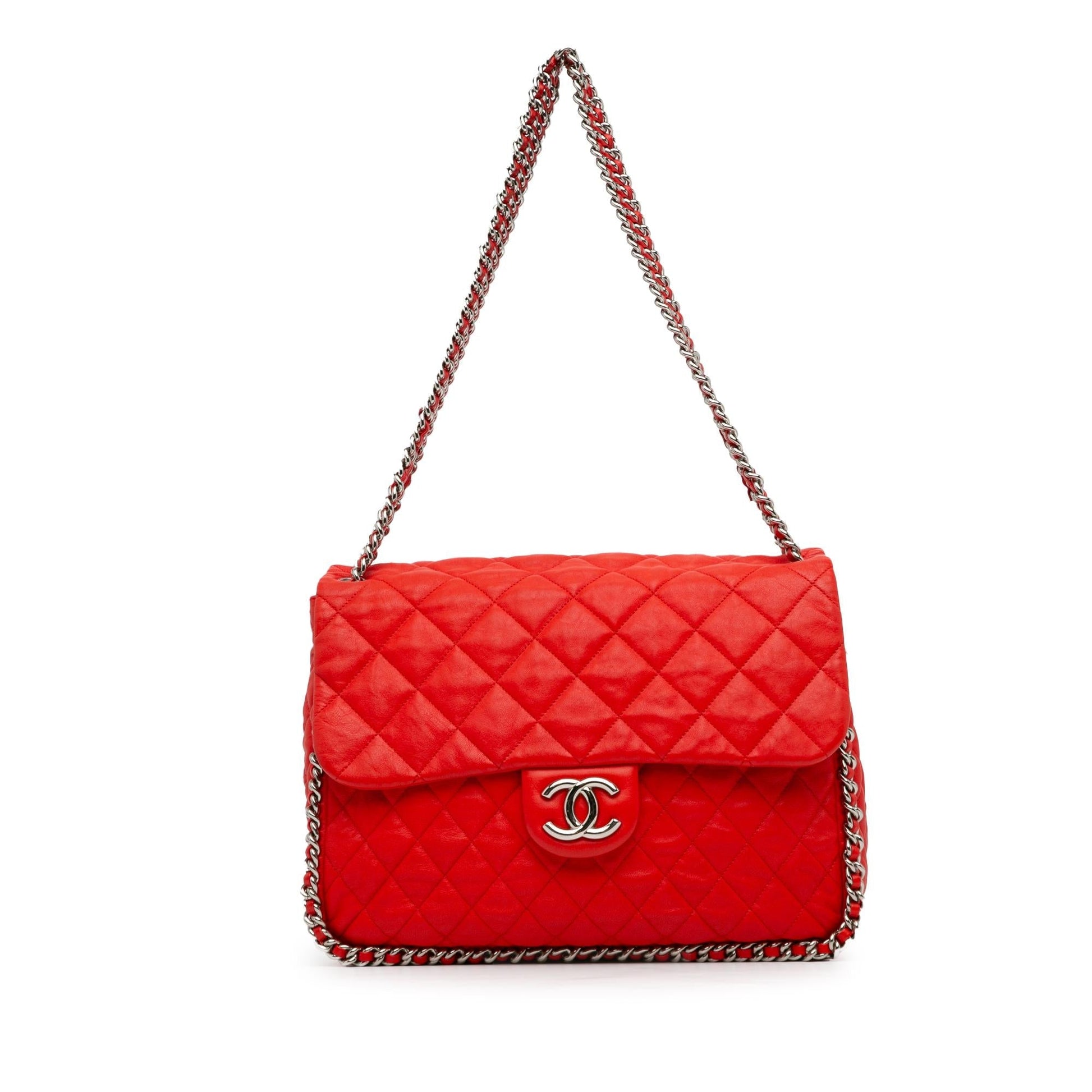 Chanel Maxi Washed Lambskin Around Flap SHG-io9S1p Handbag
