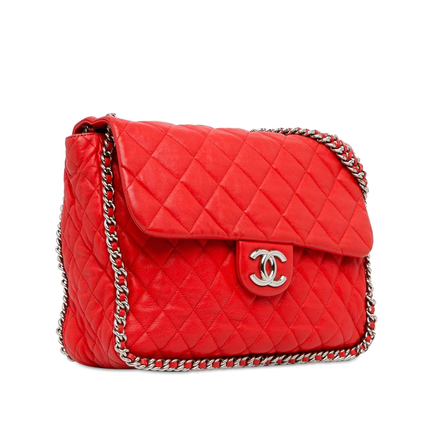 Chanel Maxi Washed Lambskin Around Flap SHG-PHFWWT Handbag