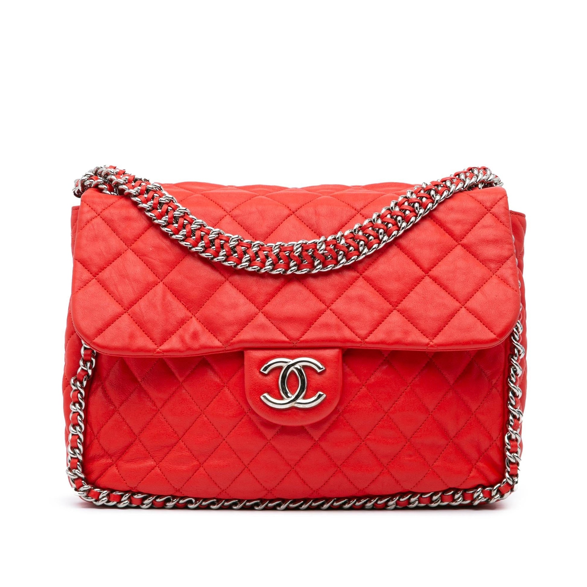 Chanel Maxi Washed Lambskin Around Flap Handbag Flap 1
