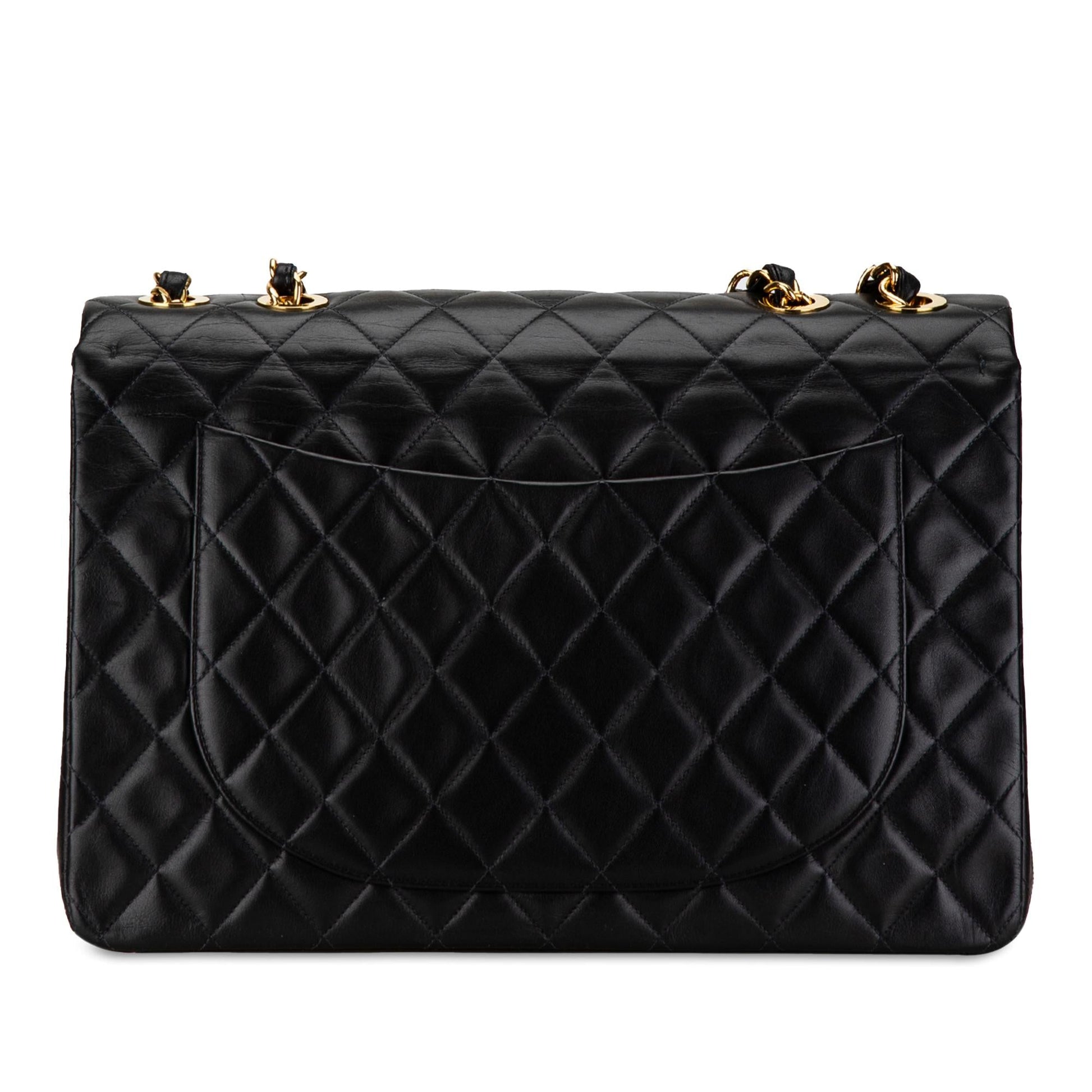 Chanel Maxi XL Classic Lambskin Single Flap Handbag