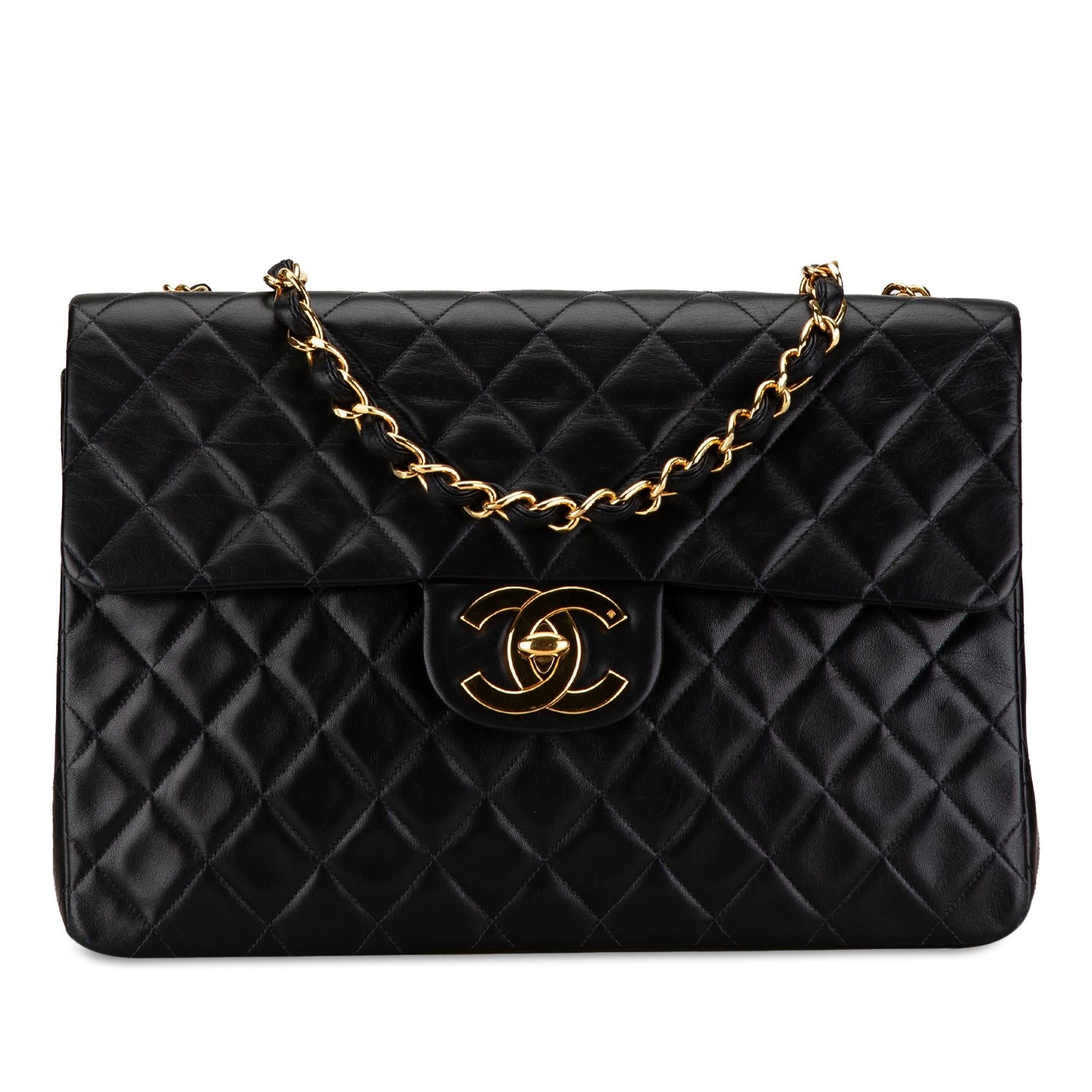 Chanel Maxi XL Classic Lambskin Single Flap Handbag