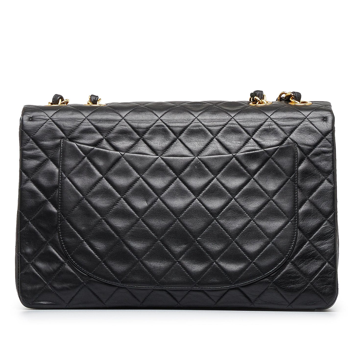 Chanel Maxi XL Classic Lambskin Single Flap Handbag Shg Tslywq