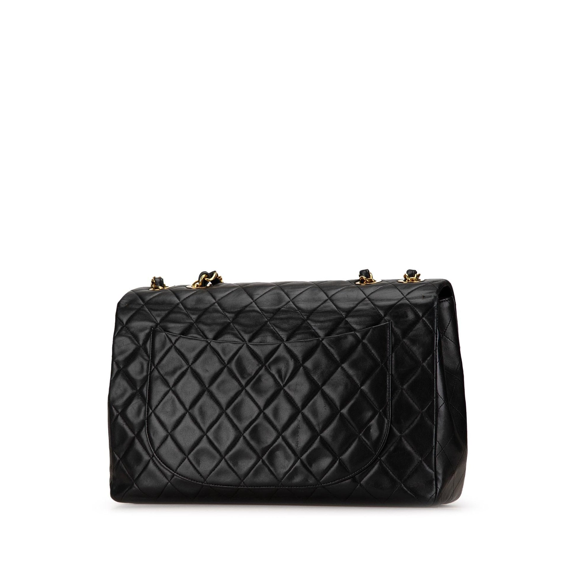 Chanel Maxi XL Classic Lambskin Single Flap Handbag Single Flap