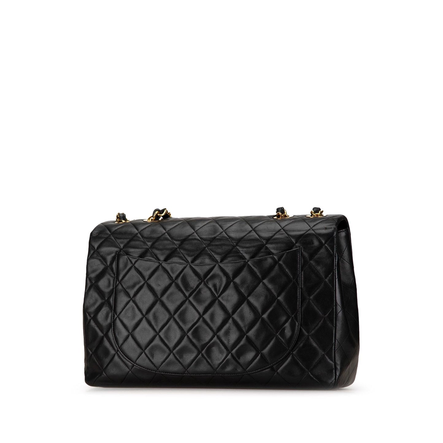 Chanel Maxi XL Classic Lambskin Single Flap Handbag Flap 3