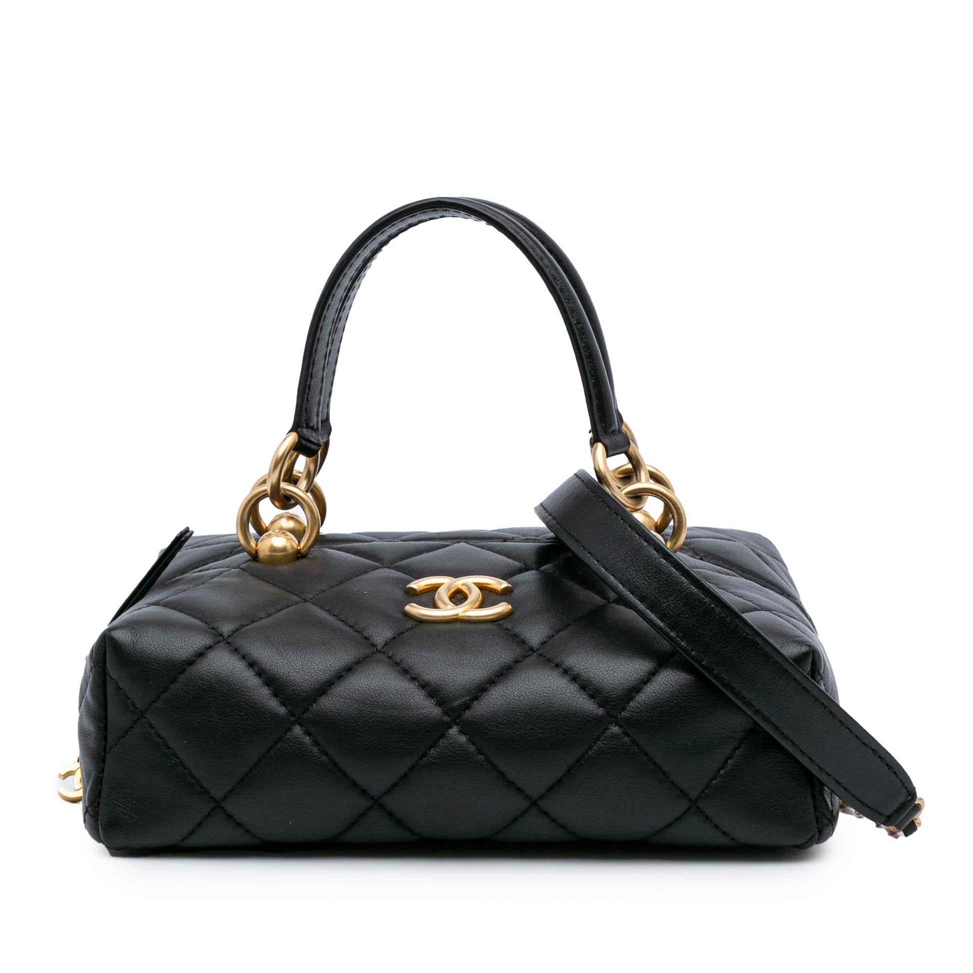 Chanel Métiers d'Art CC Quilted Lambskin Box Satchel Bag
