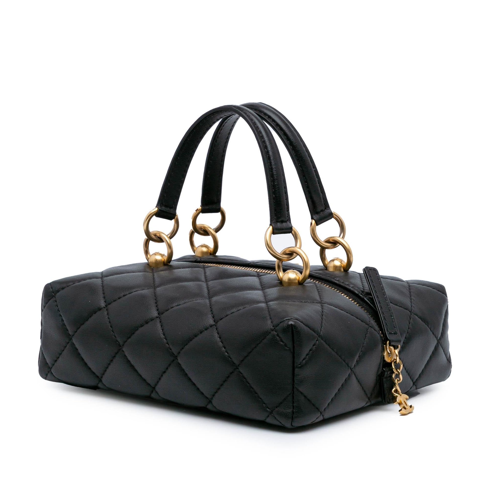 Chanel Métiers d'Art CC Quilted Lambskin Box Satchel Bag