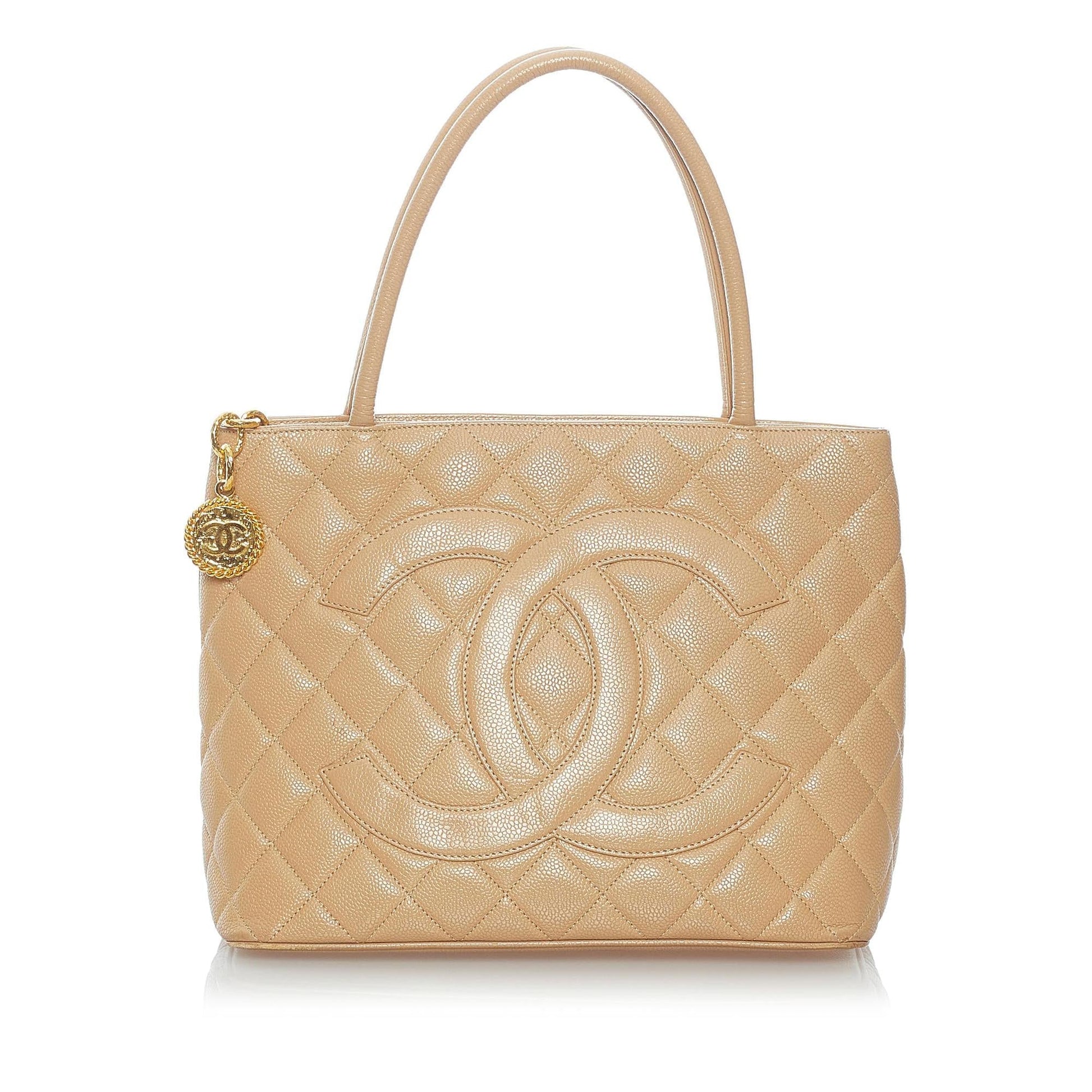Chanel Medallion Caviar SHG Leather Tote Bag