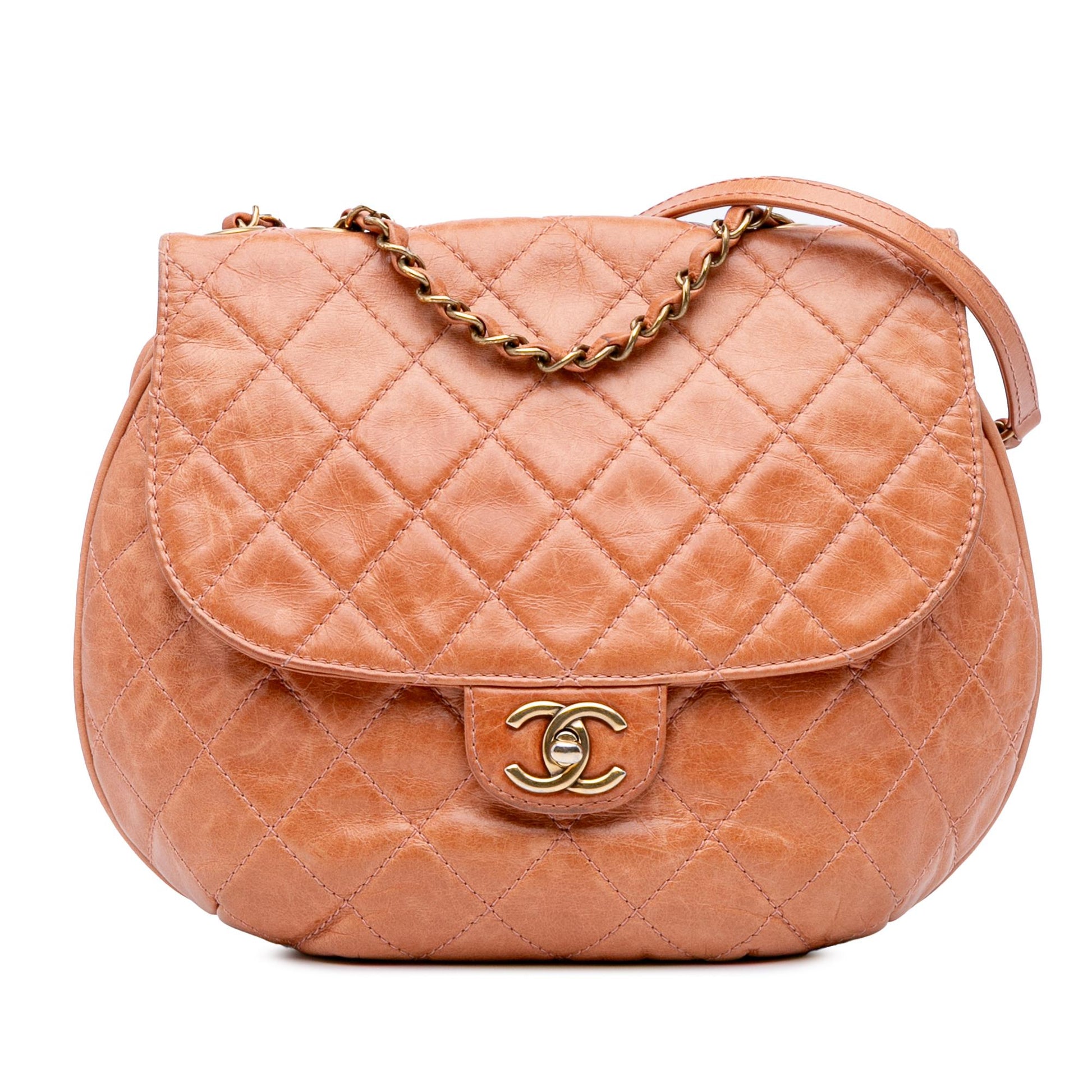 Chanel Aged Calfskin Bubble CC Flap Handbag