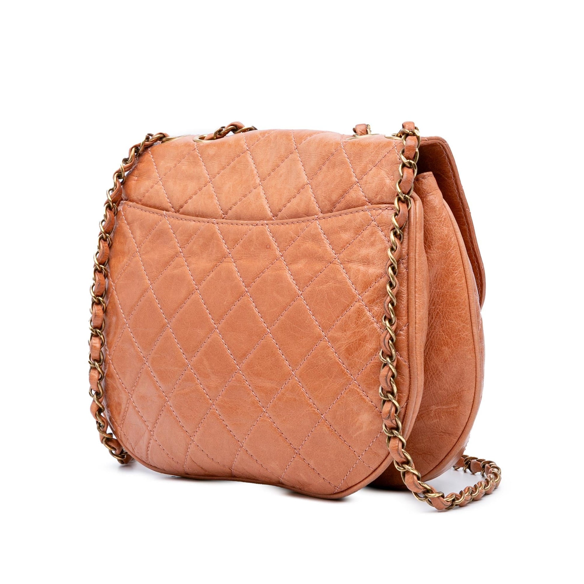 Chanel Aged Calfskin Bubble CC Flap Handbag