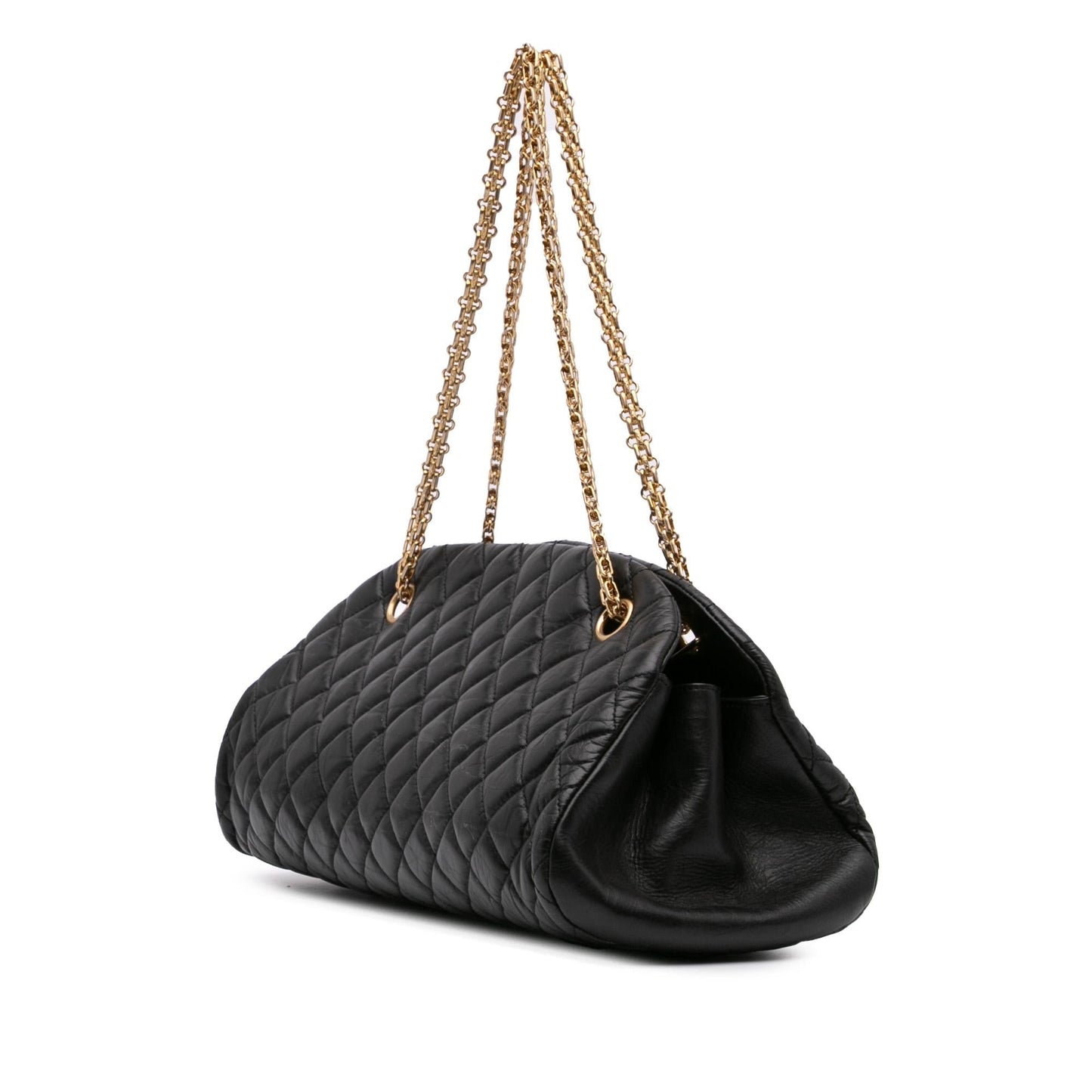Chanel Aged Calfskin Just Mademoiselle Bowling Handbag Bowling Bag