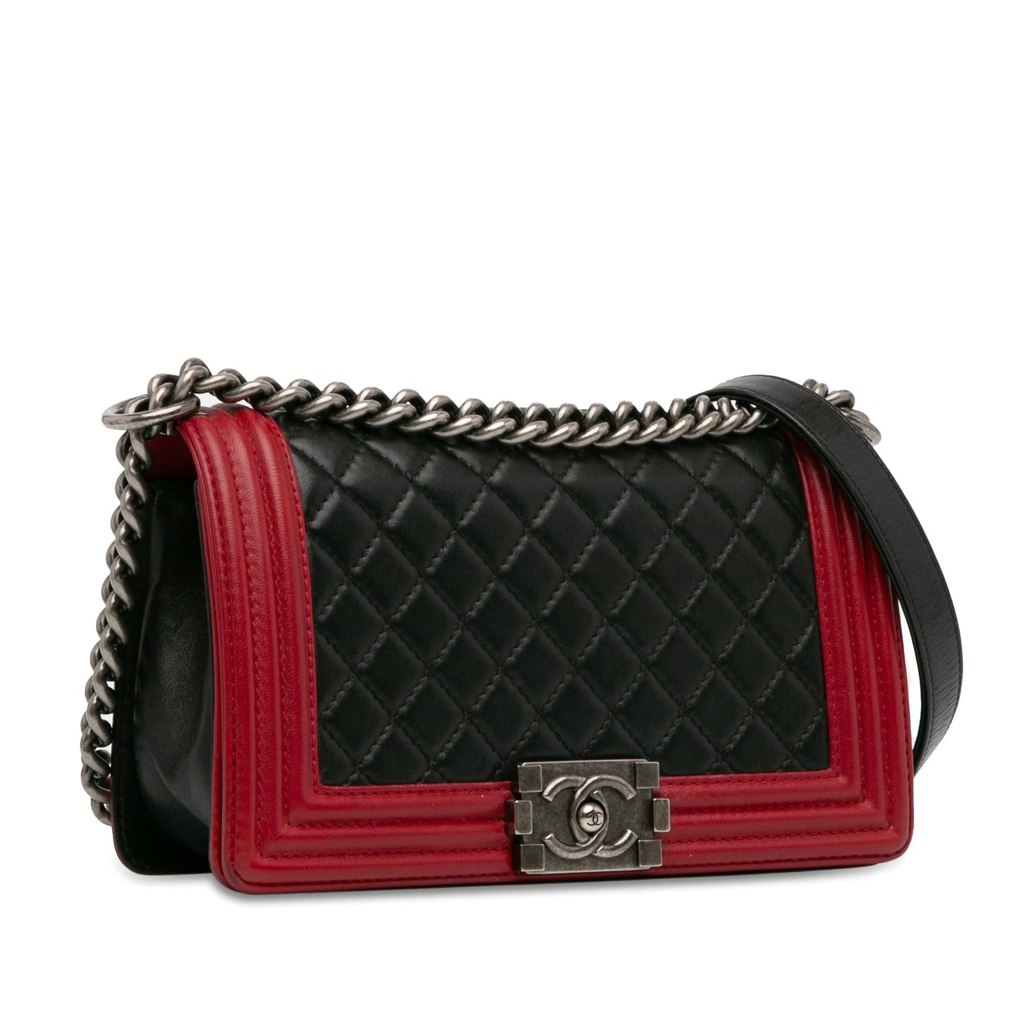 Chanel Bicolor Lambskin Boy Flap SHG-Qk8sN1 Handbag