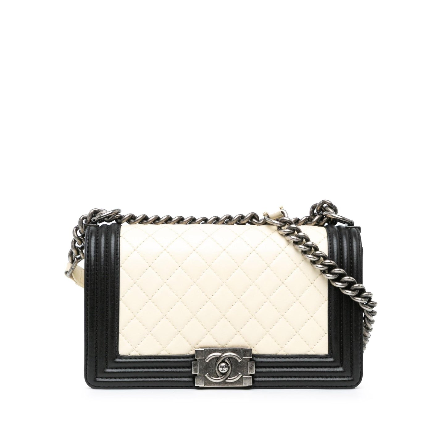 Chanel Bicolor Lambskin Boy Flap SHG-qI2Oyf Handbag
