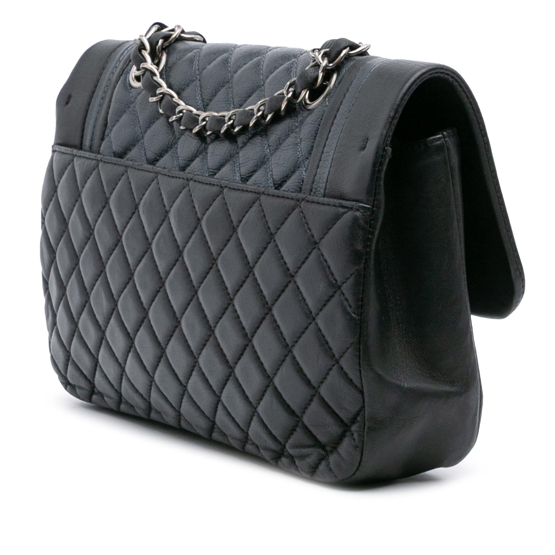 Chanel Bicolor Quilted Calfskin Flap Handbag