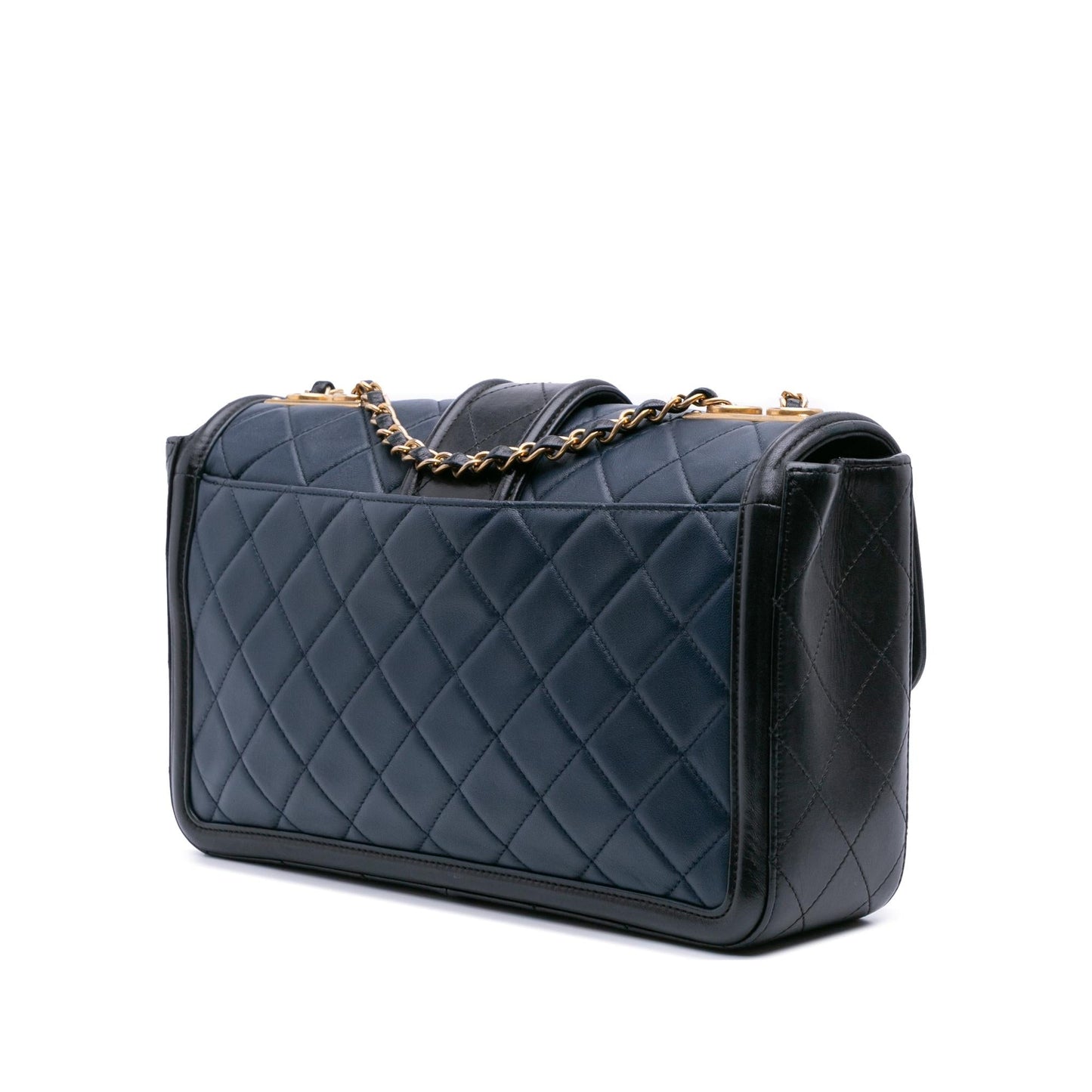 Chanel Bicolor Quilted Lambskin Elegant CC Flap Handbag Flap 1