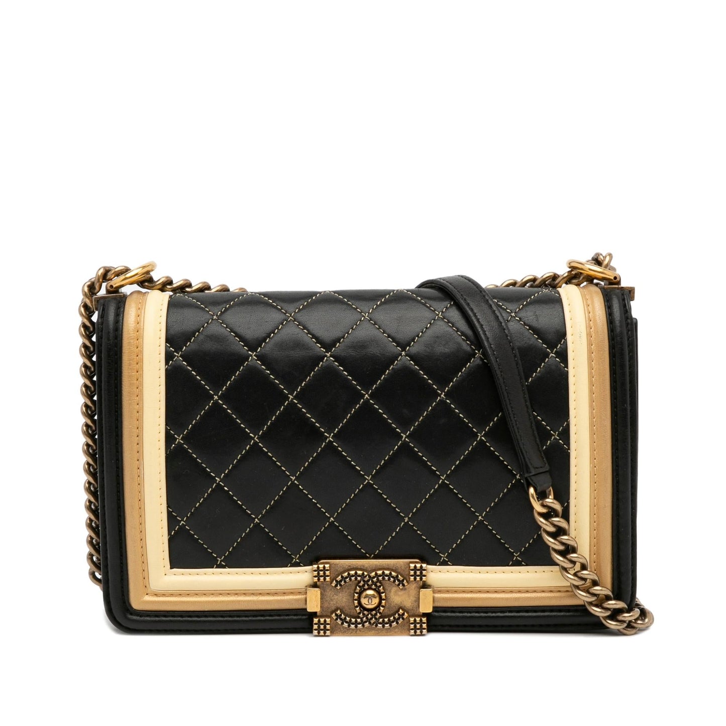 Chanel Boy Flap Tricolor SHG-lWkgem Handbag