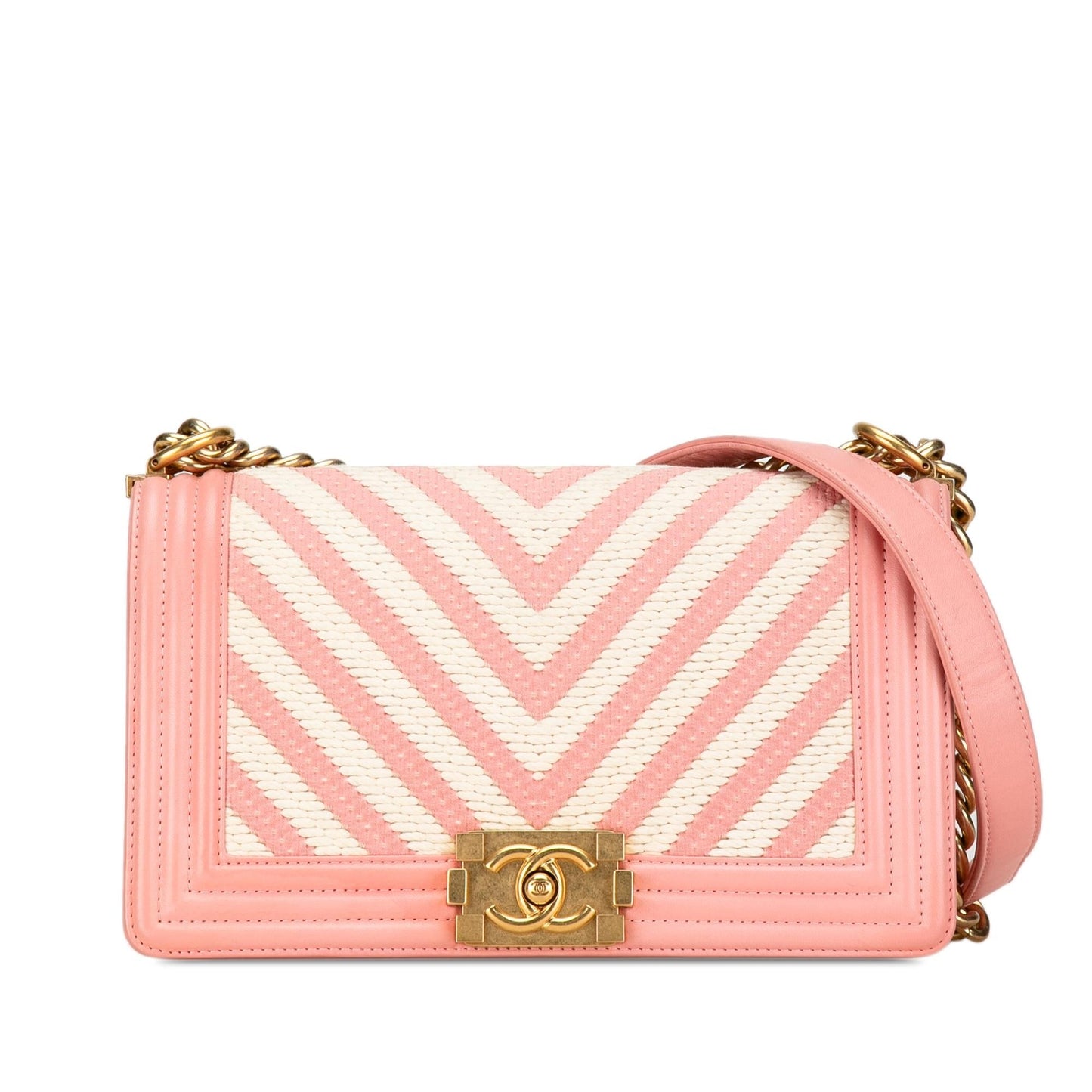 Chanel Braided Chevron Boy Flap SHG-9hhRjC Handbag