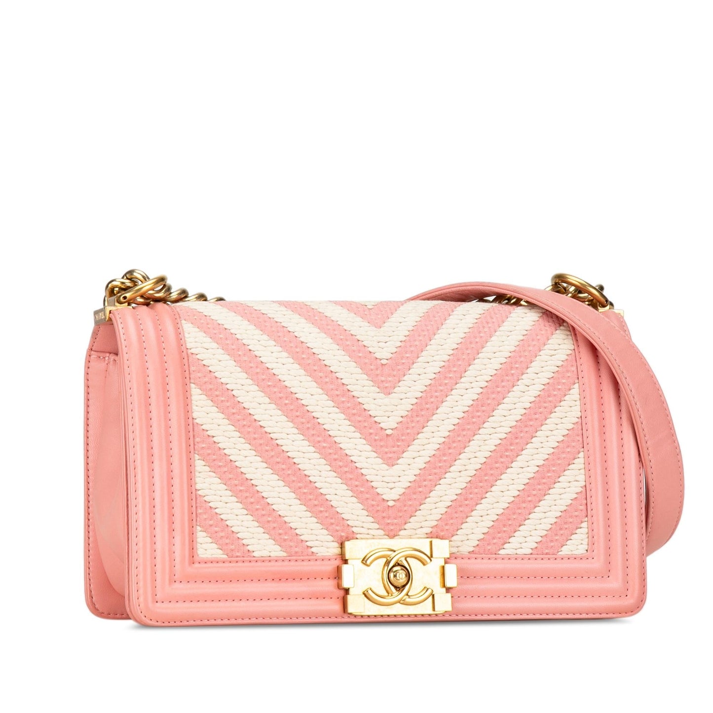 Chanel Braided Chevron Boy Flap SHG-9hhRjC Handbag
