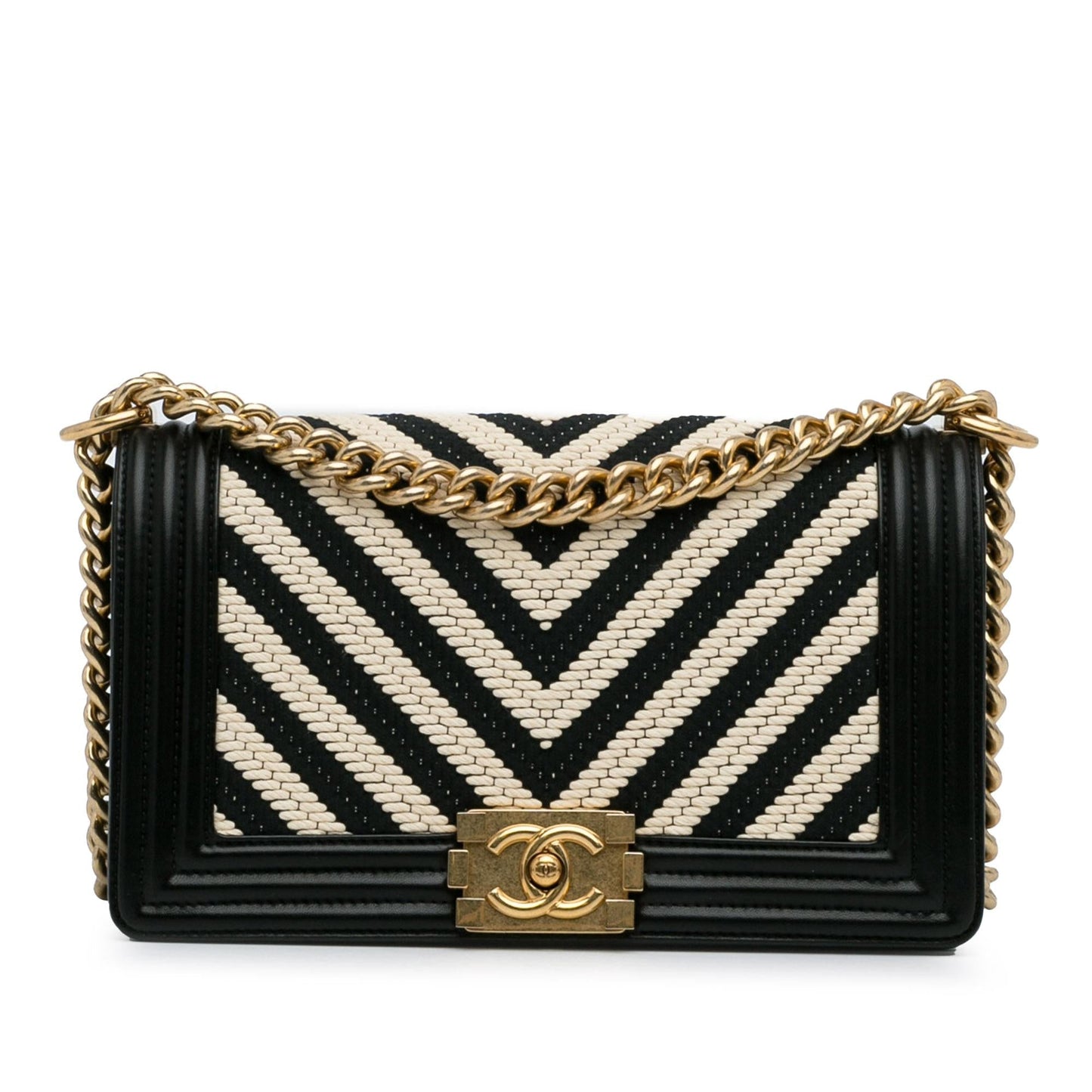 Chanel Braided Chevron Le Boy SHG-Qo0SYS Handbag
