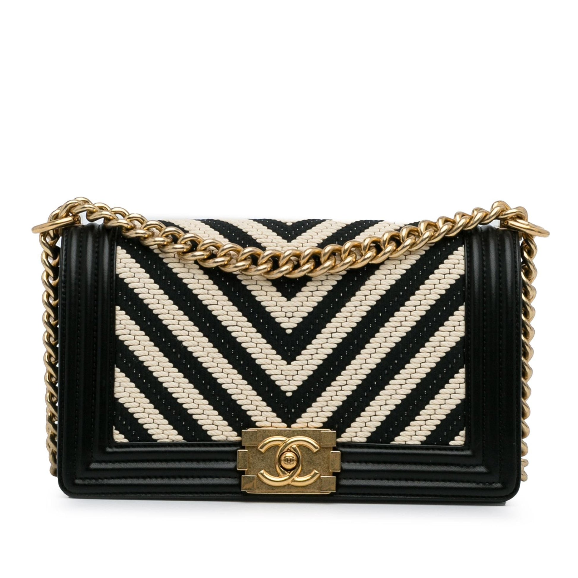Chanel Medium Braided Chevron Le Boy (Shg-Qo0Sys) Bag
