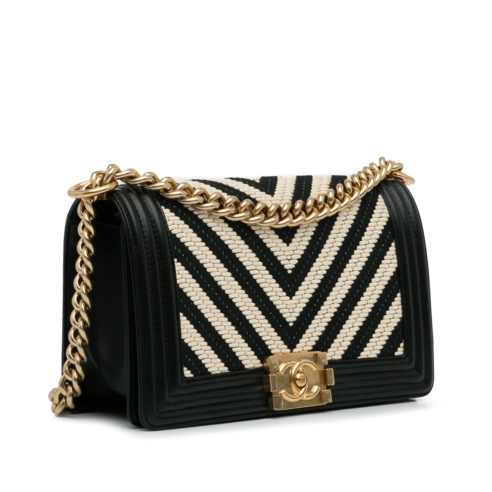 Chanel Braided Chevron Le Boy SHG-Qo0SYS Handbag
