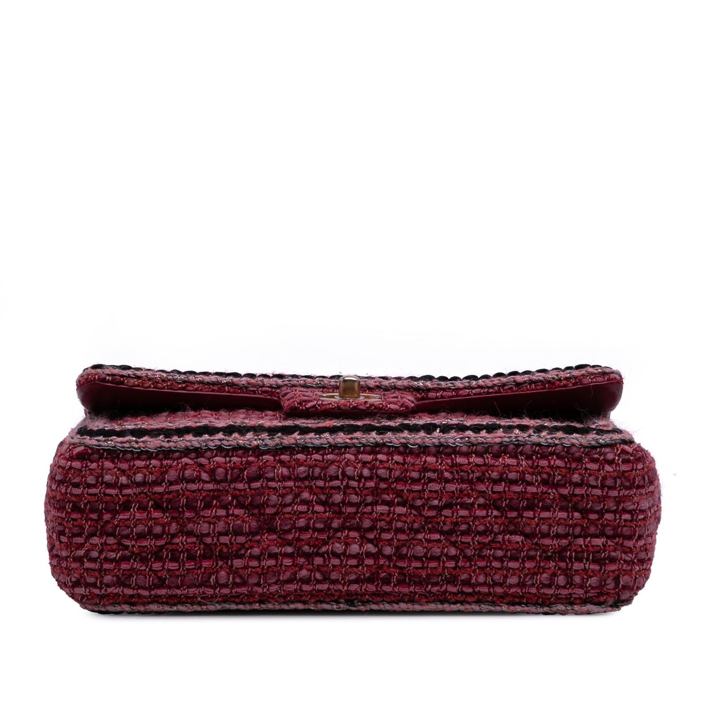 Chanel Braided Classic Tweed Single Flap Handbag