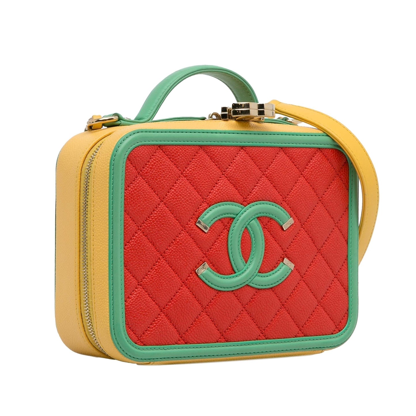 Chanel Medium Cc Caviar Filigree Vanity Case (Shg-Prxvrk) Bag