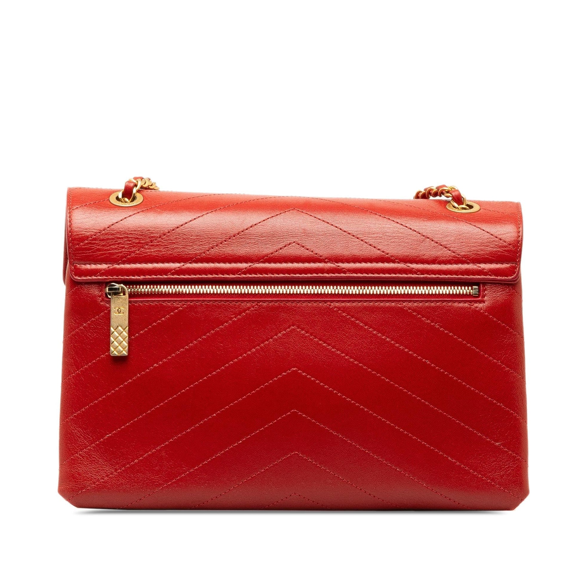 Chanel CC Chevron Lambskin Envelope Flap SHG-k9drR3 Handbag