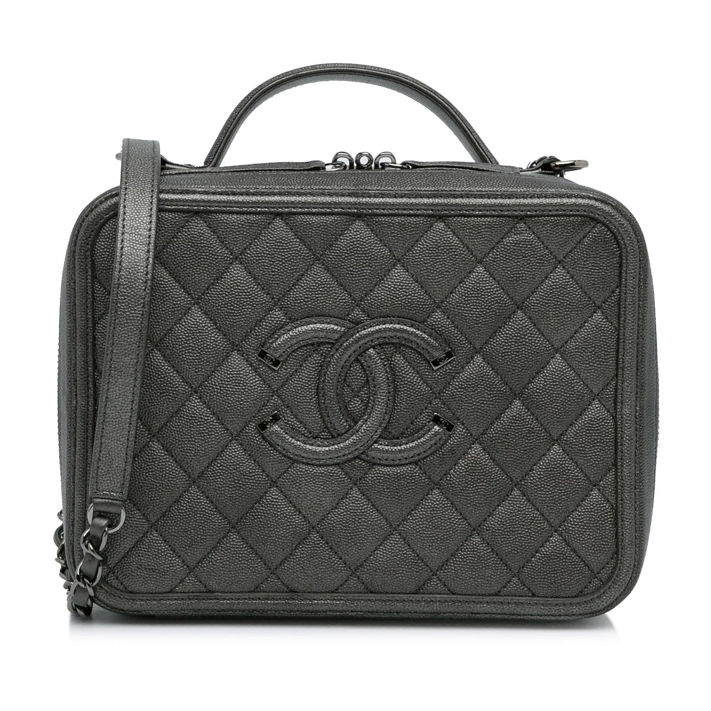 Chanel CC Filigree Caviar Vanity SHG-JLPrCU Handbag