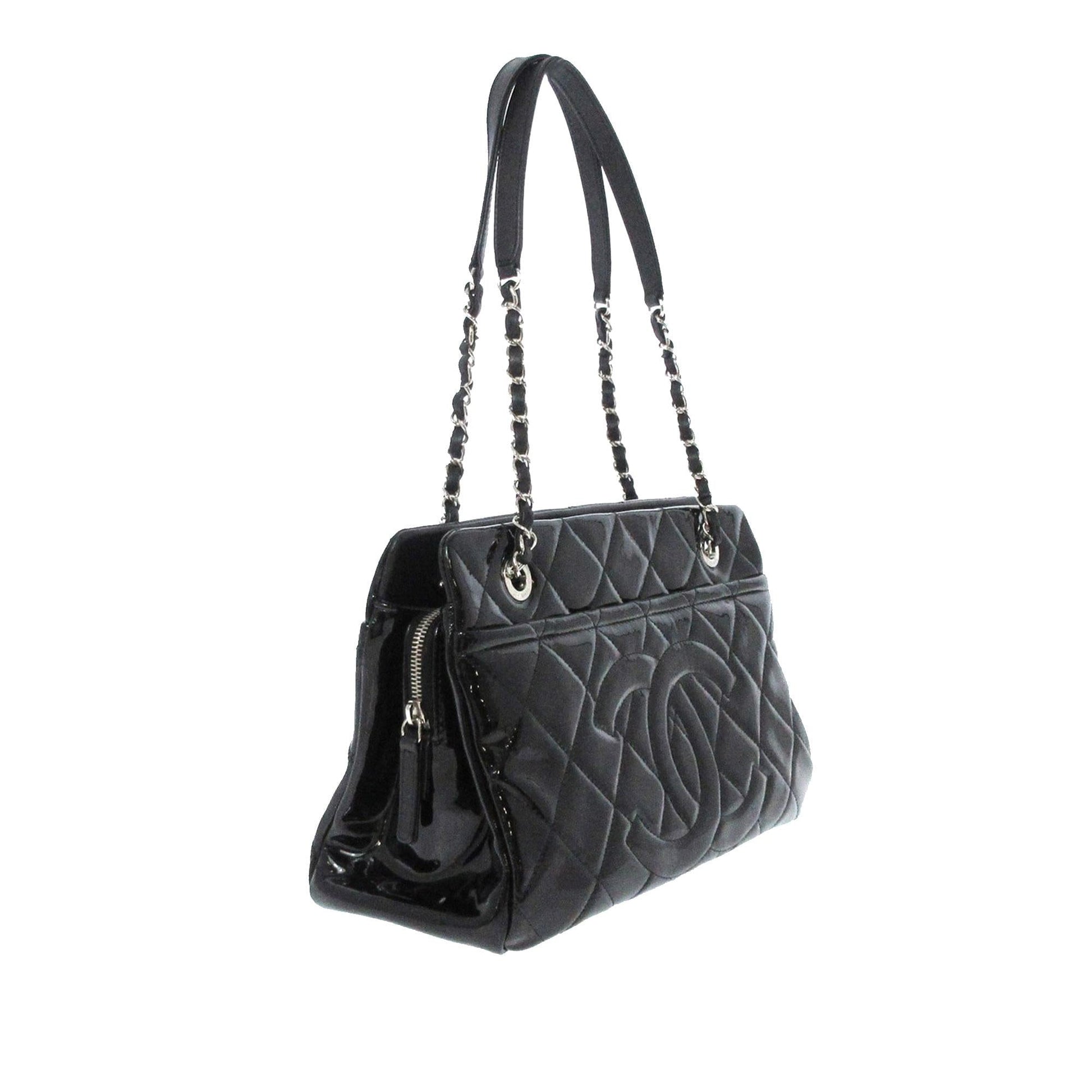 Chanel CC Patent Soft Shopper SHG-6NWuRM Tote Bag