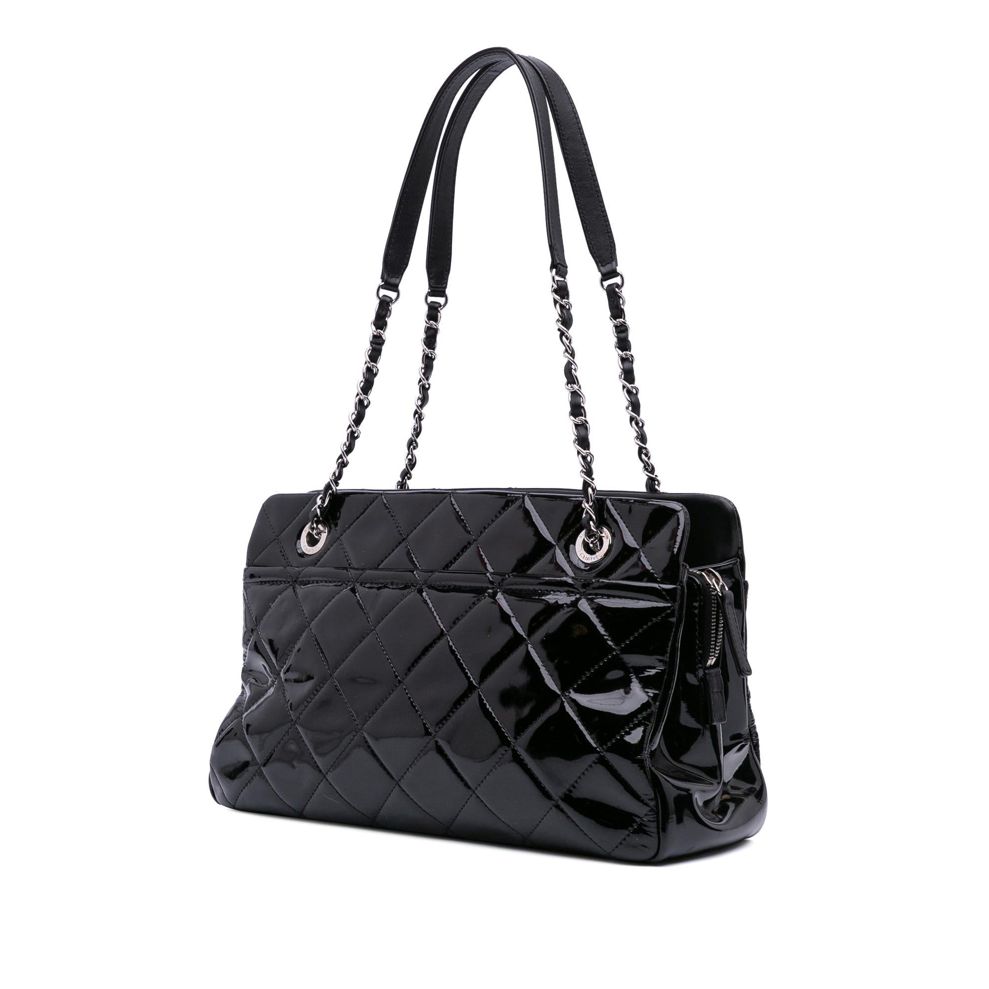 Chanel CC Patent Soft Shopper Tote Bag