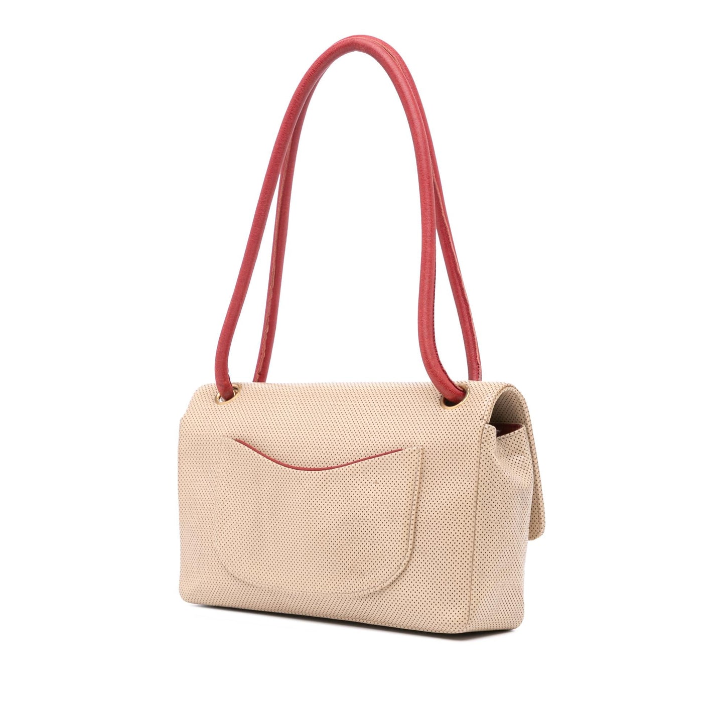 Chanel CC Perforated Calfskin Single Flap Handbag