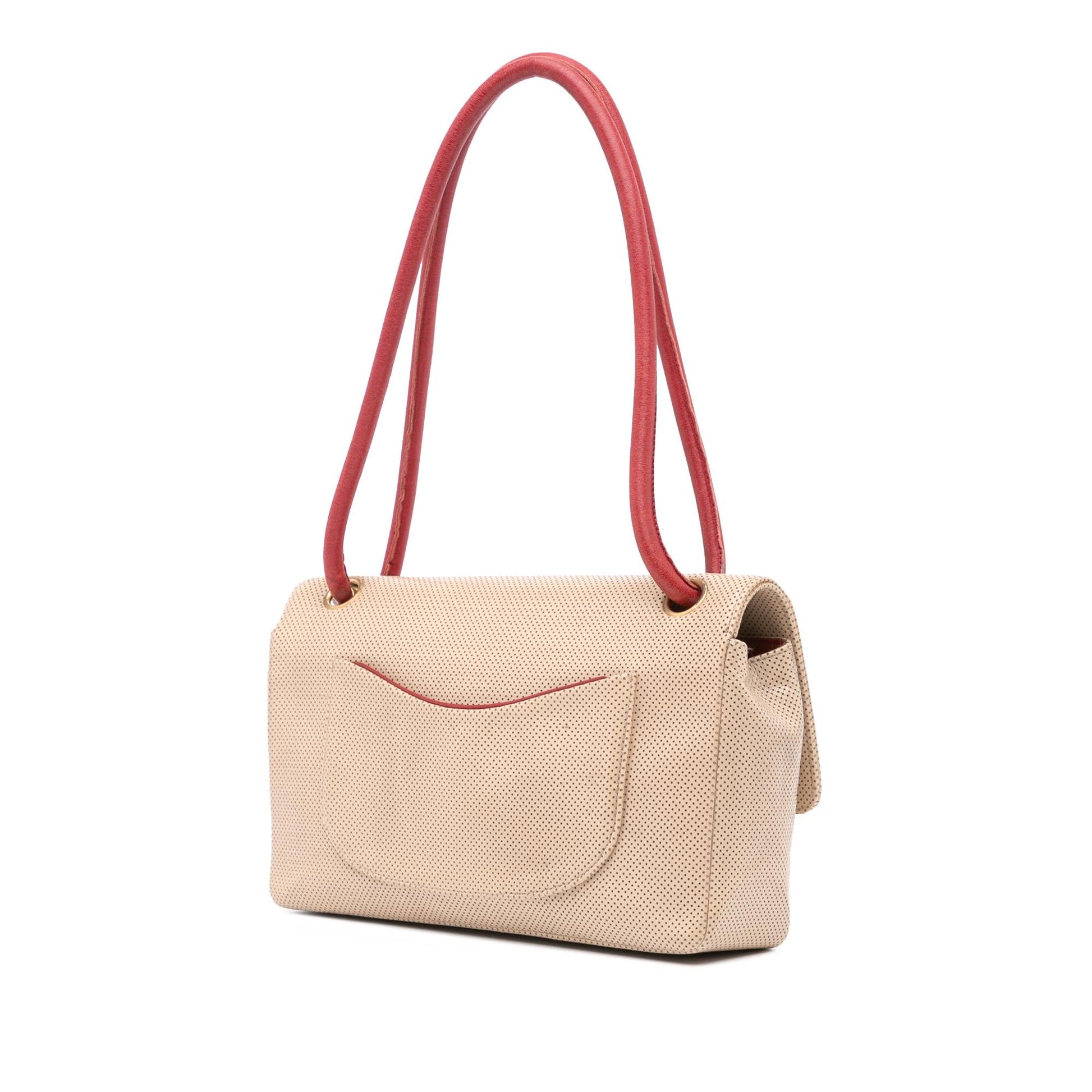 Chanel CC Perforated Calfskin Single Flap Handbag