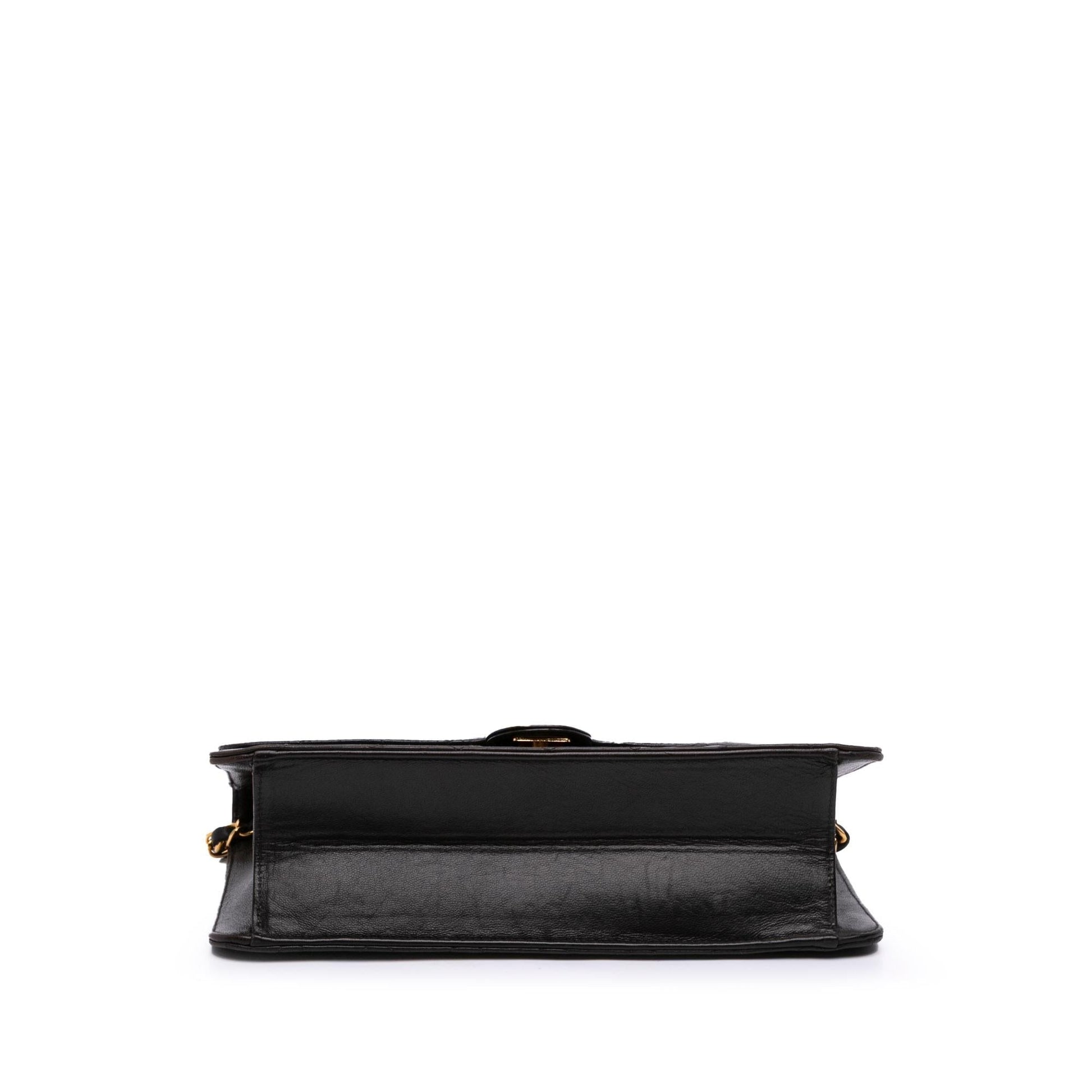 Chanel CC Quilted Lambskin Half Single Flap Handbag
