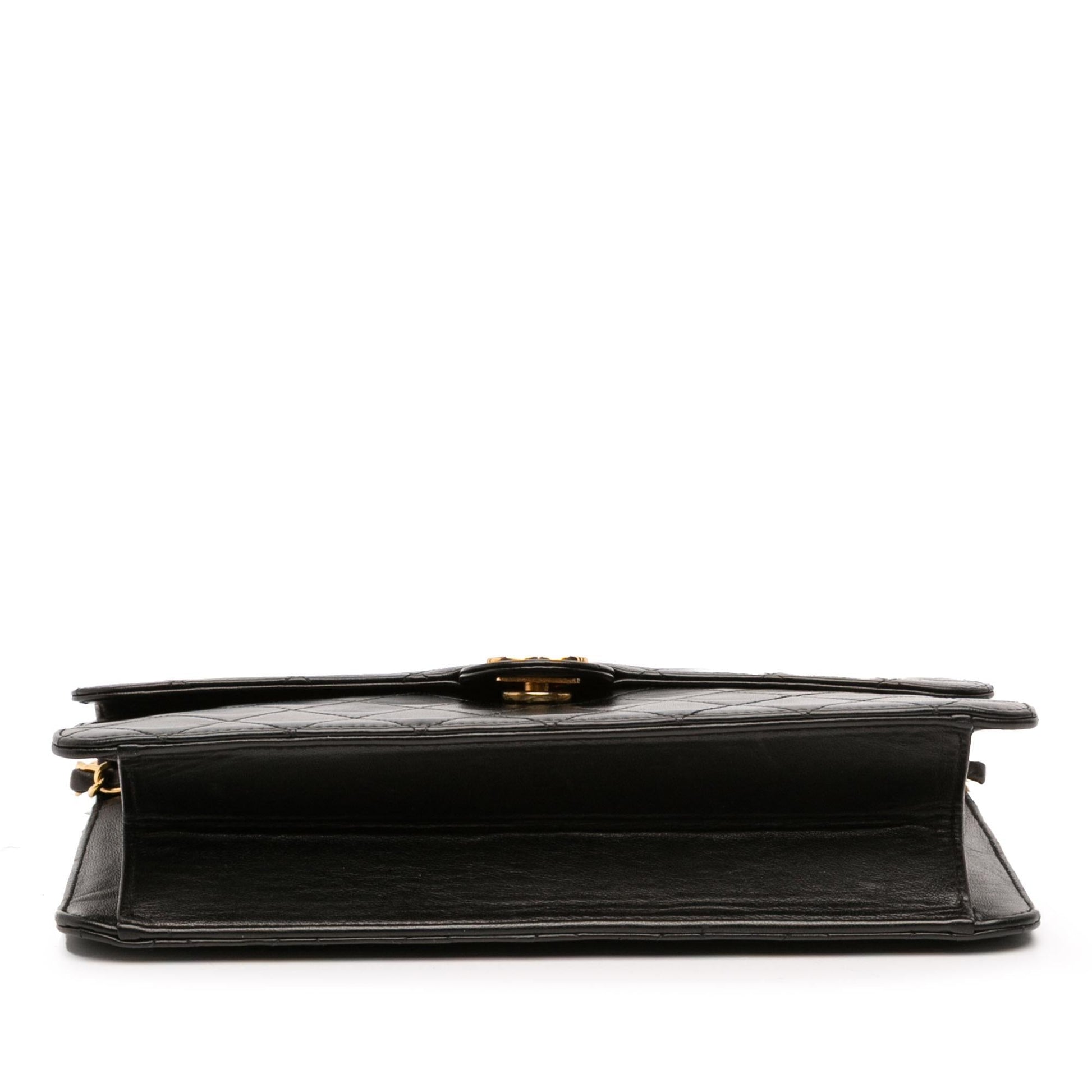 Chanel CC Quilted Lambskin Single Flap Handbag 4