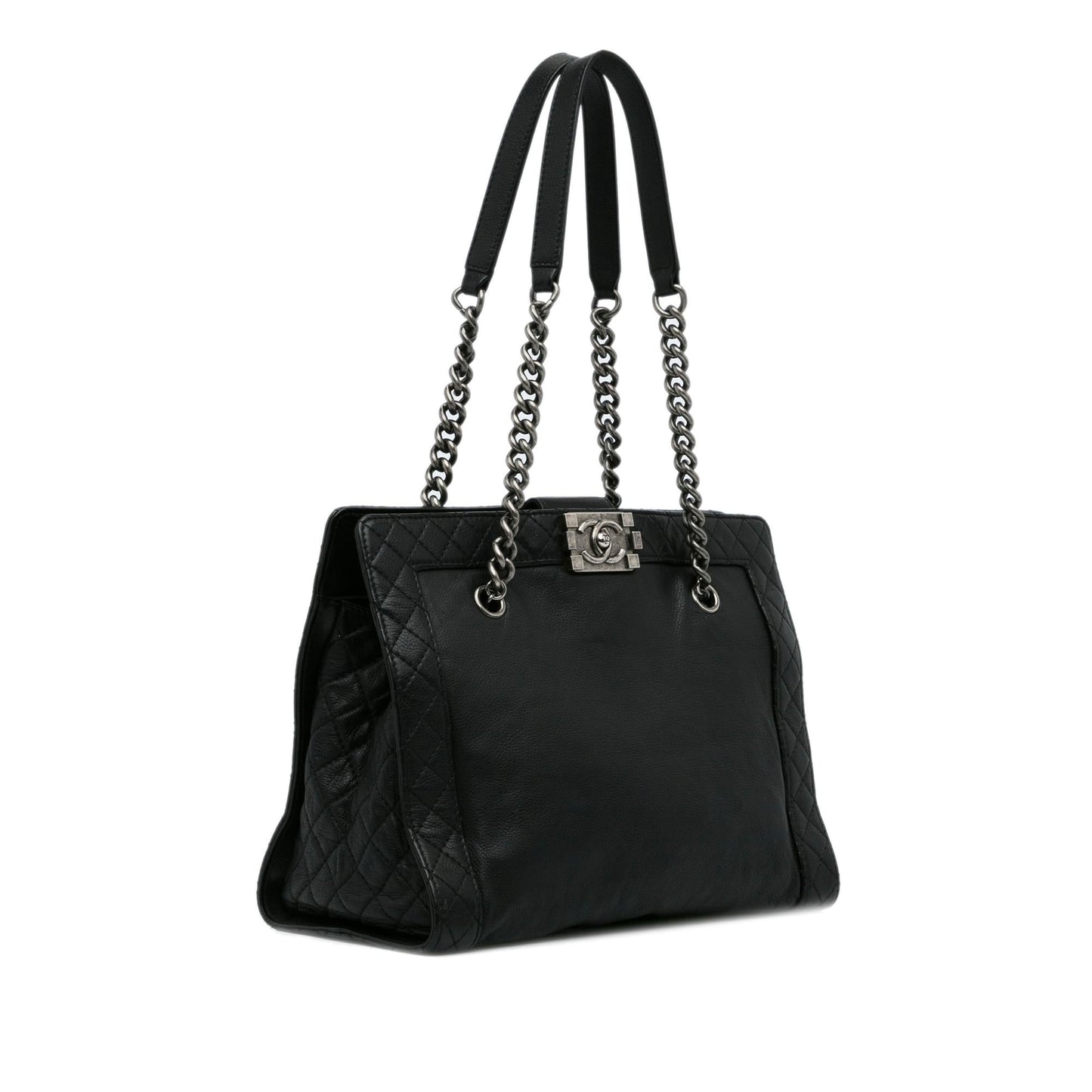 Chanel Calfskin Boy Reverso Shopping Tote Bag